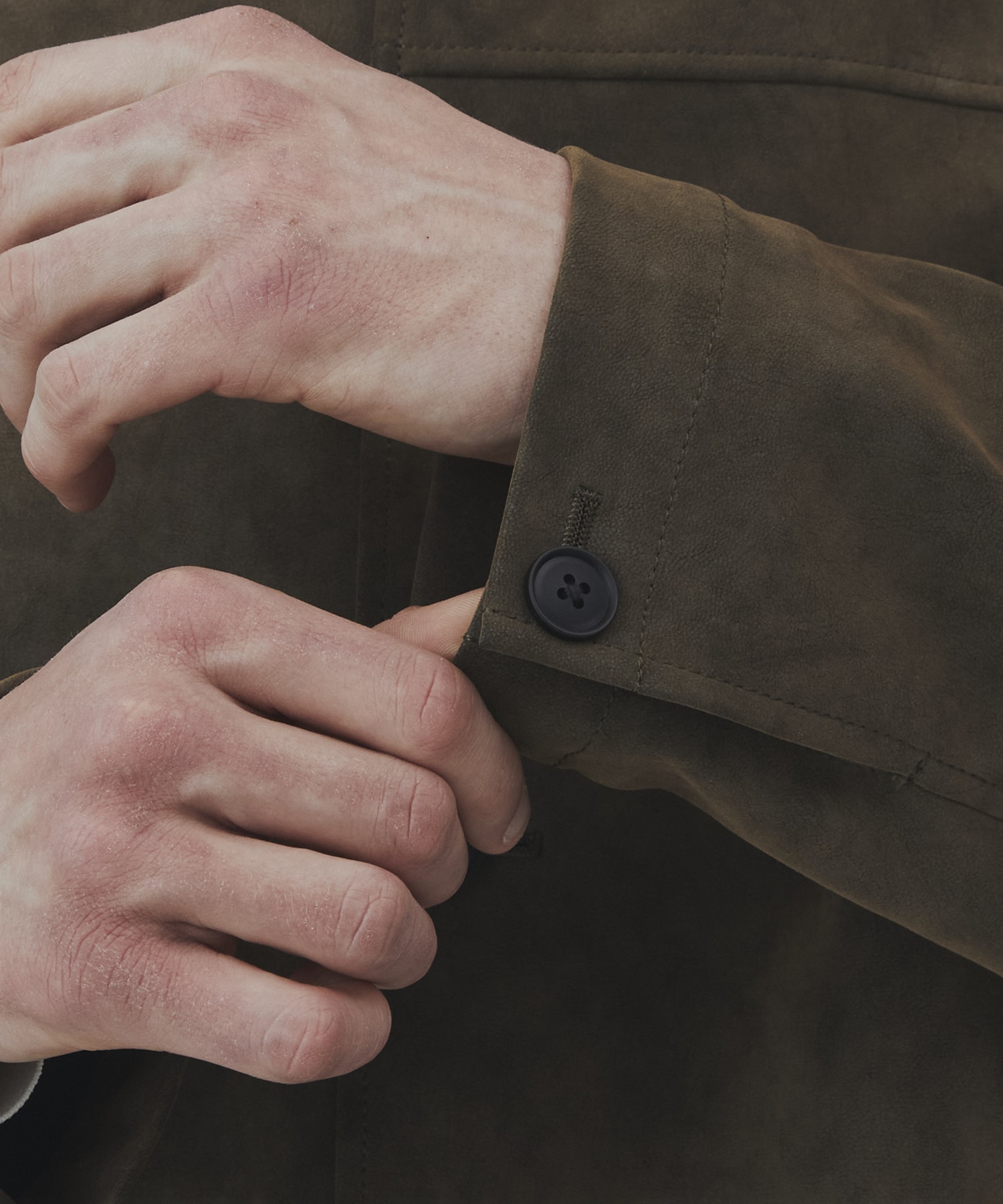 〈2026SS〉フロッキースエード カバーオール