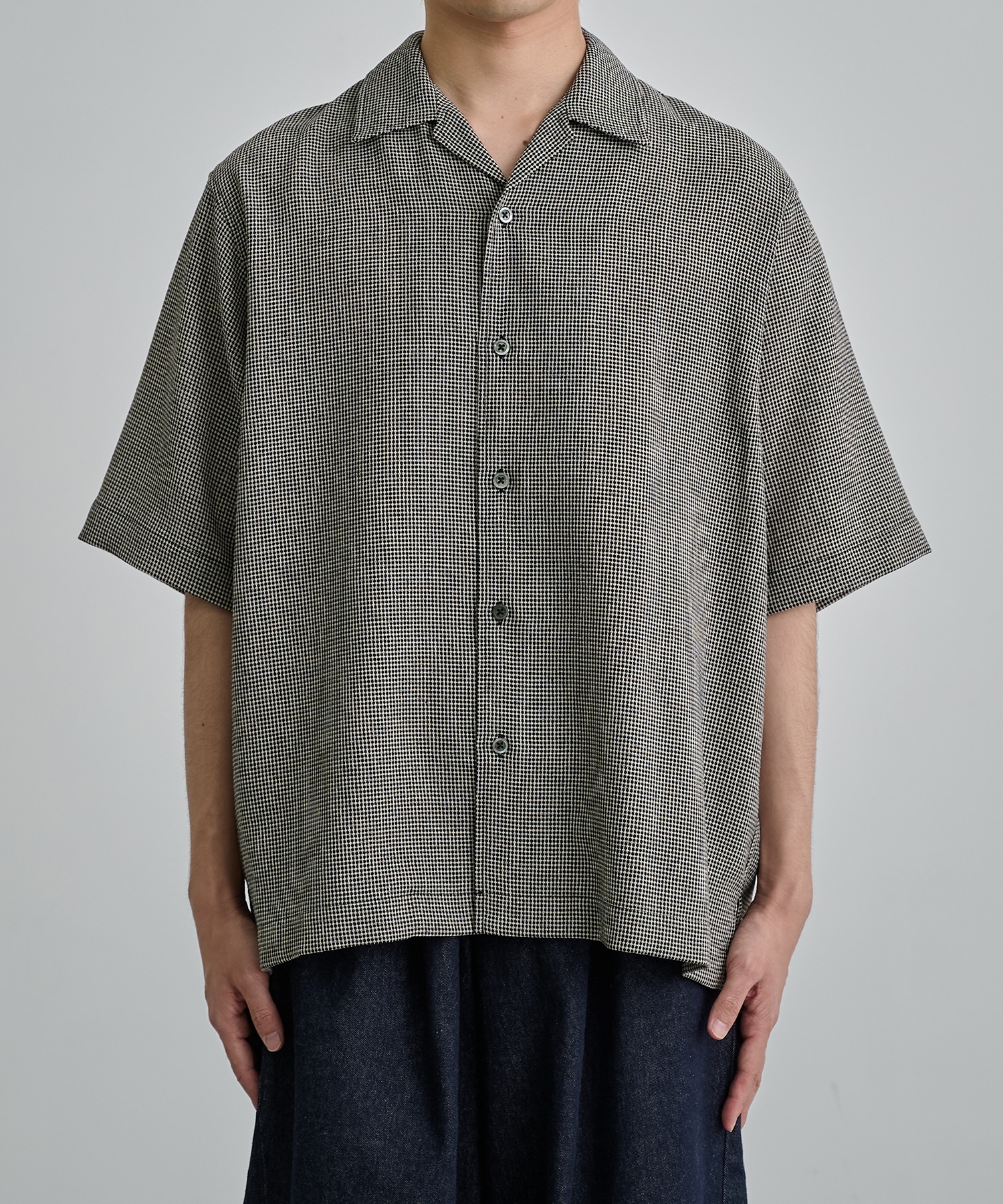 〈新発売〉SUMMER TWEED オープンカラーシャツ