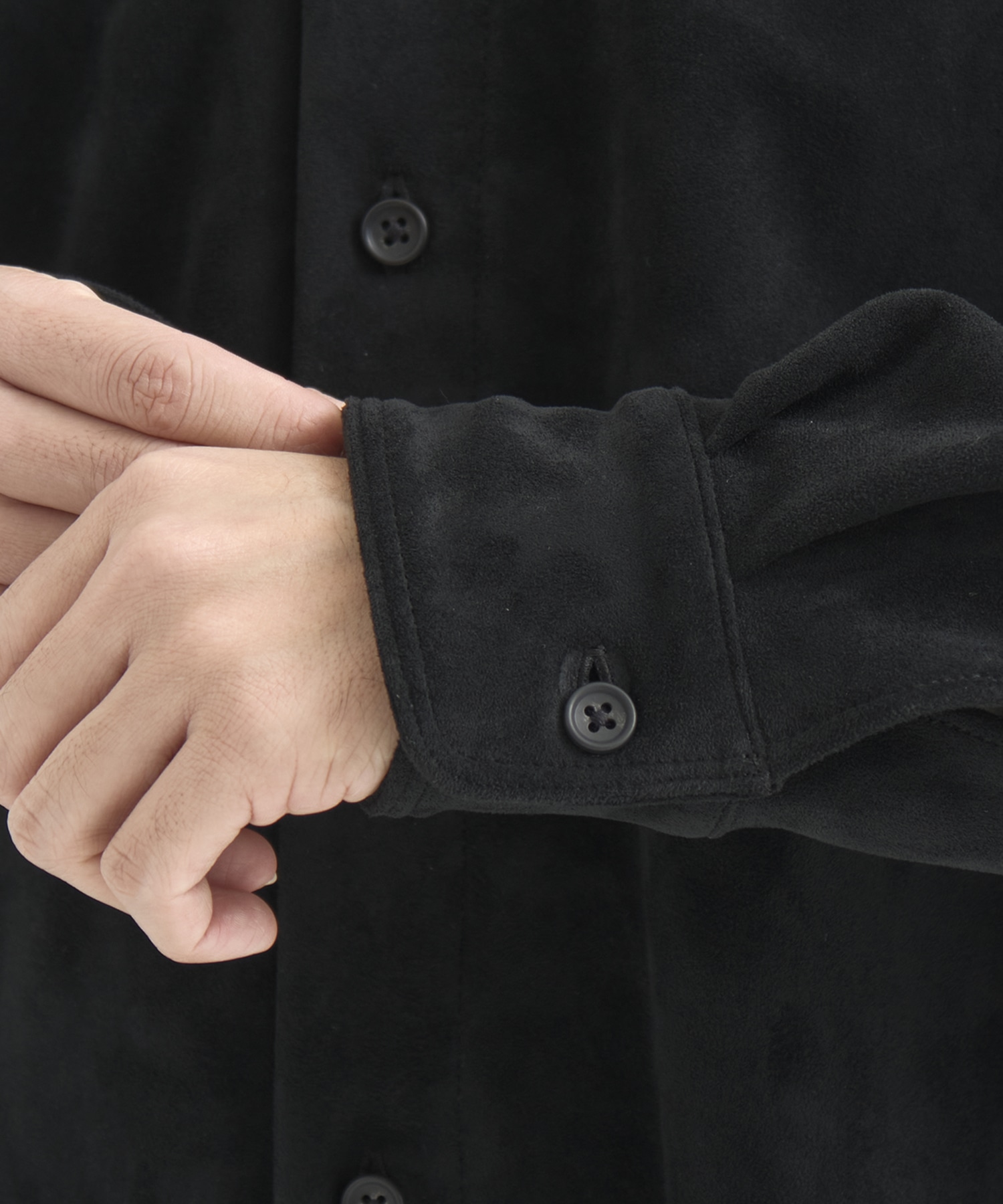 FEATHER SUEDE ロングスリーブシャツ