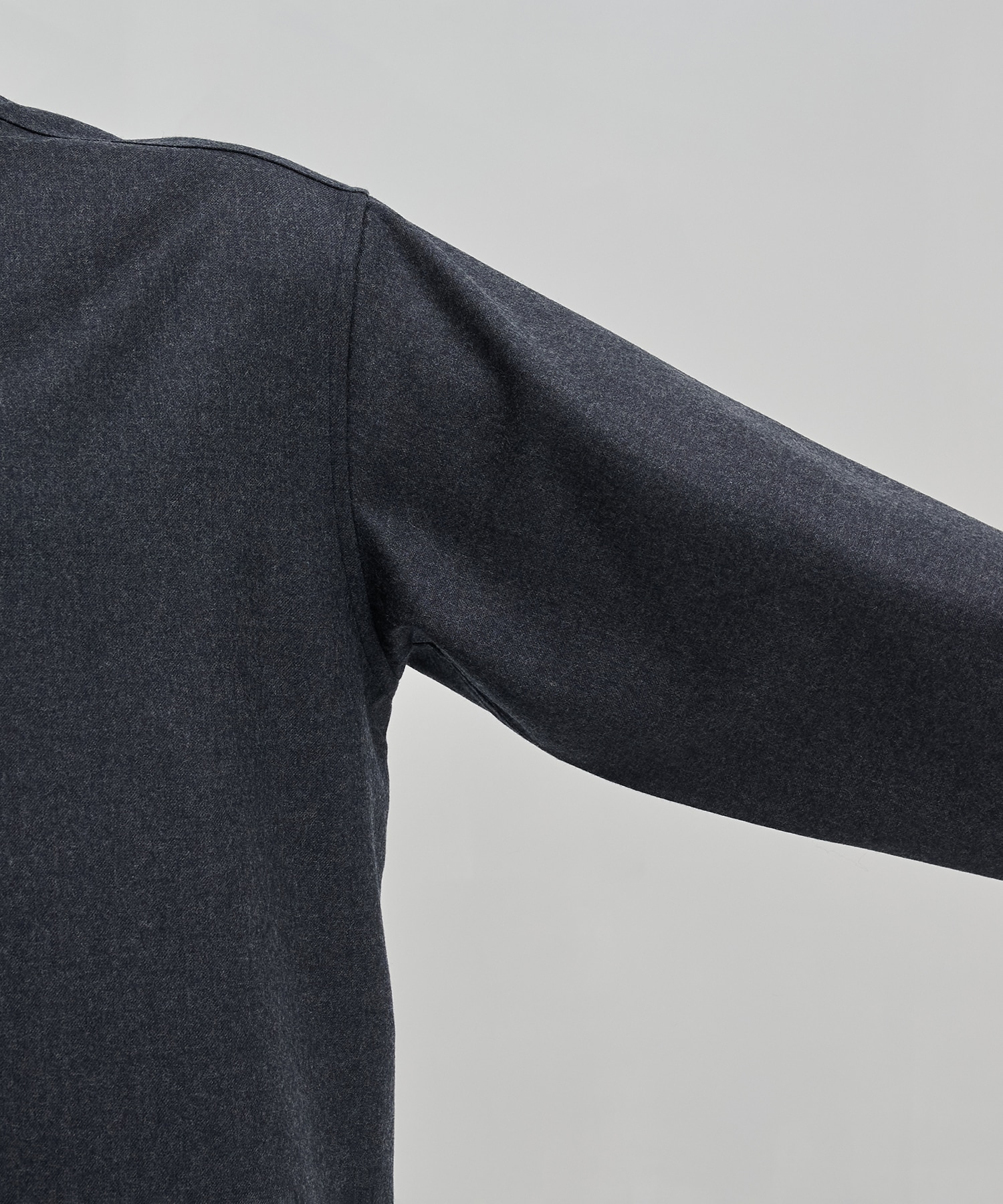 〈残りわずか〉ウールフラノ レギュラーカラーシャツ