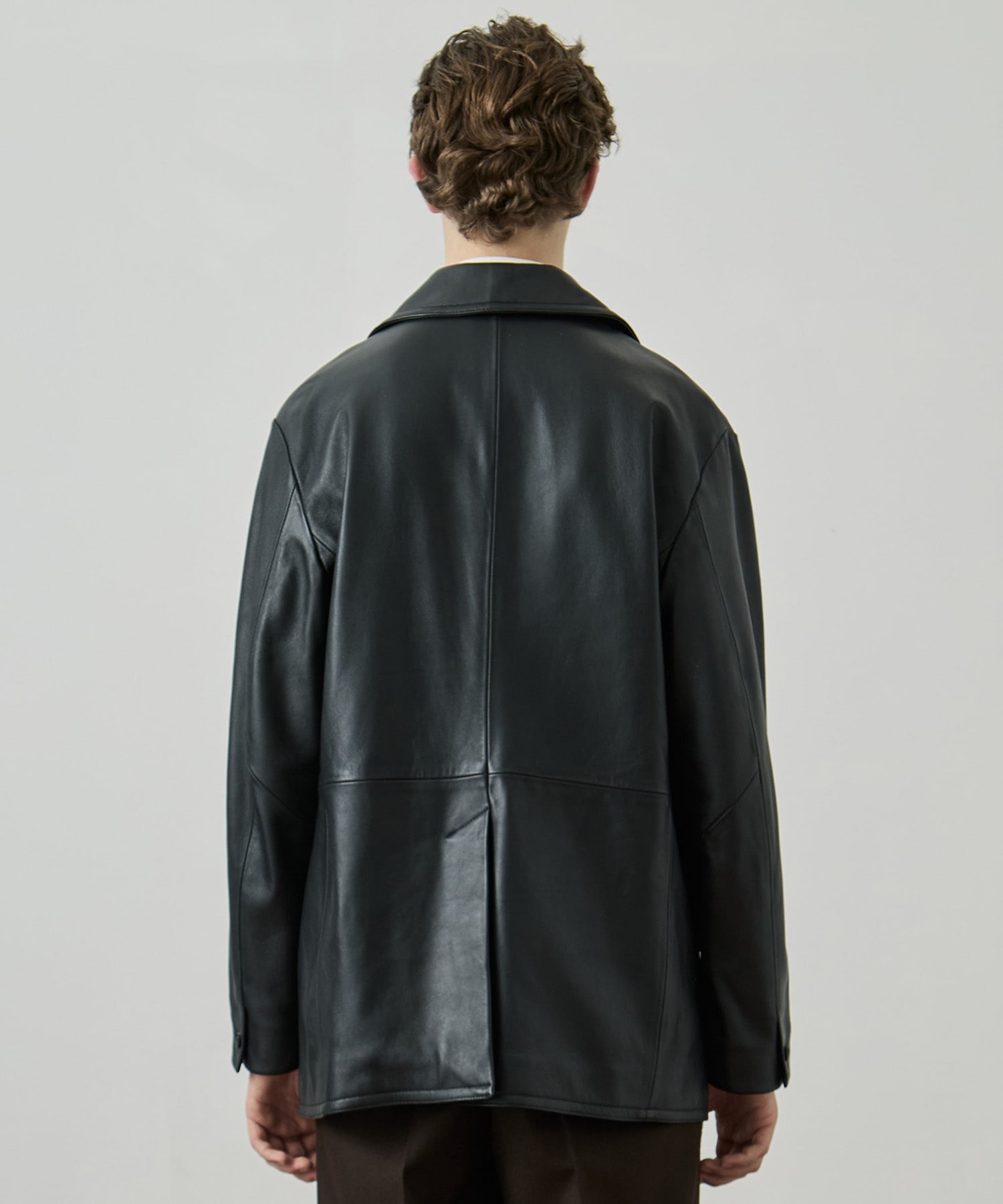 ラムレザー ピーコート