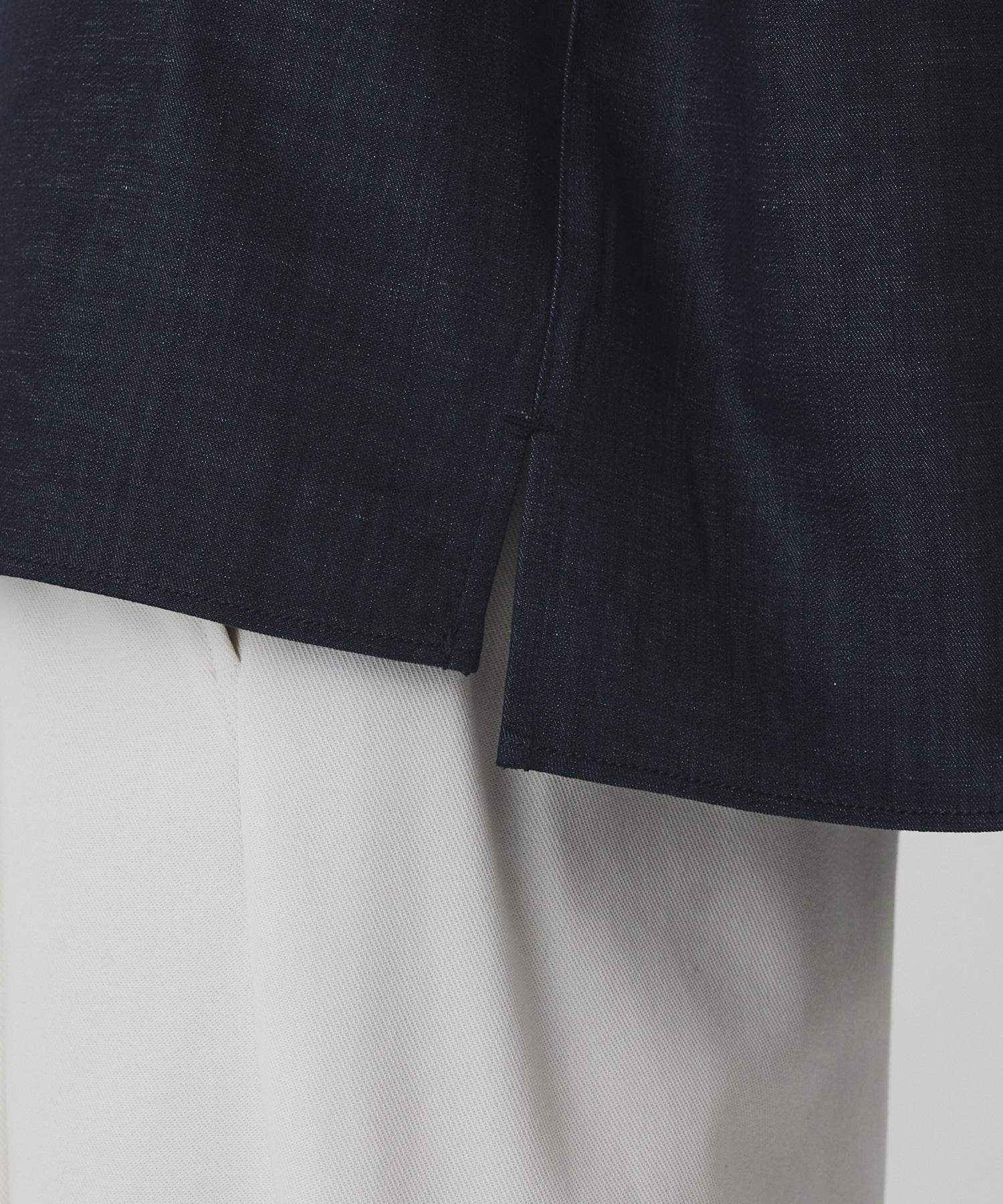 スラブシャンブレー デニムシャツ