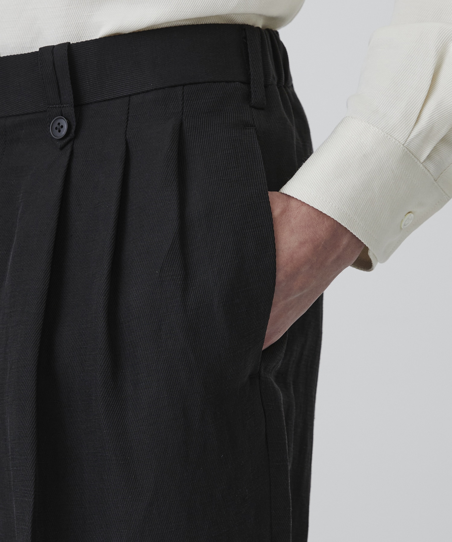 VINTAGE SILK LINEN 3タックスラックス