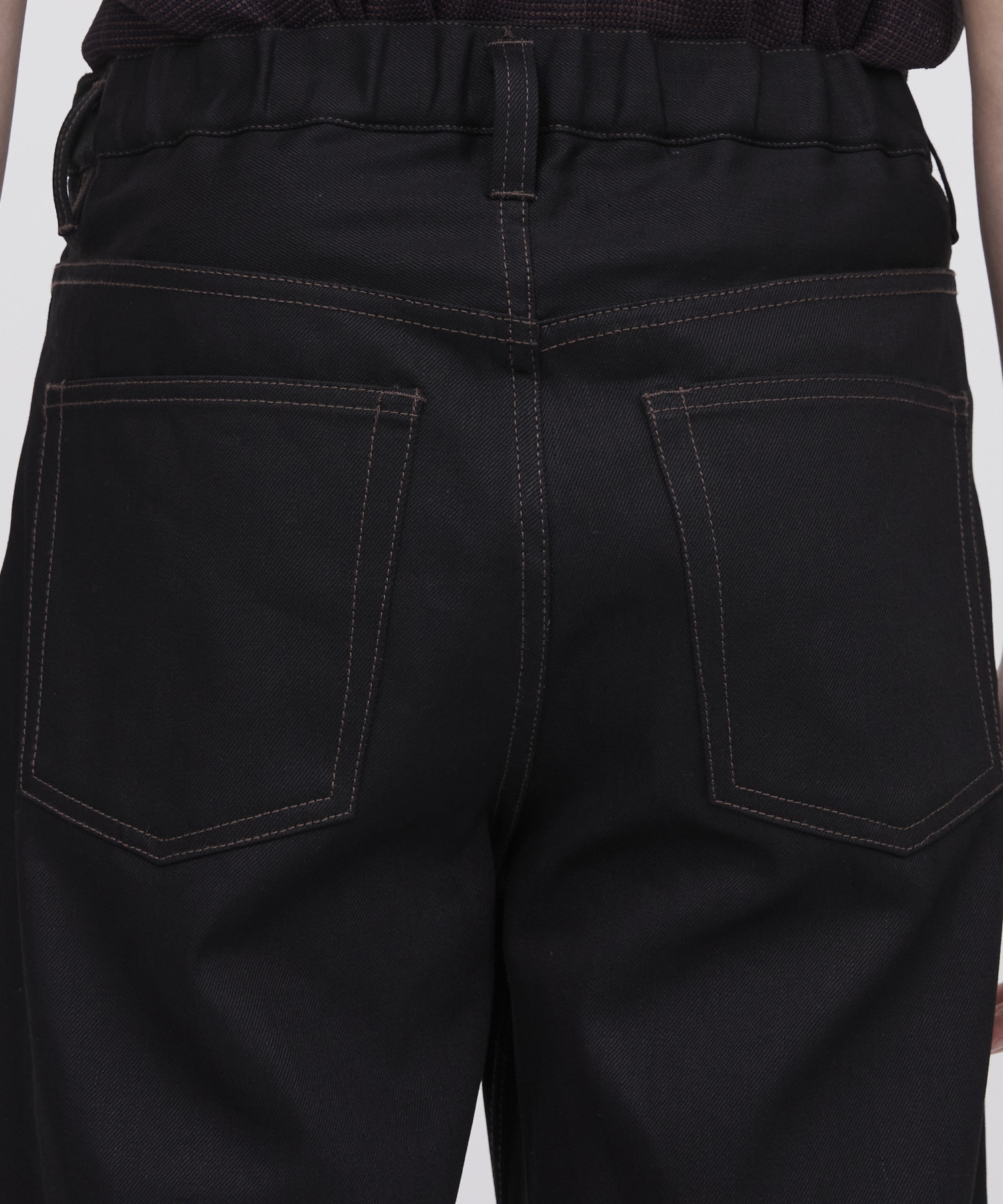 SUPIMA DENIM ストレートセミフレアパンツ