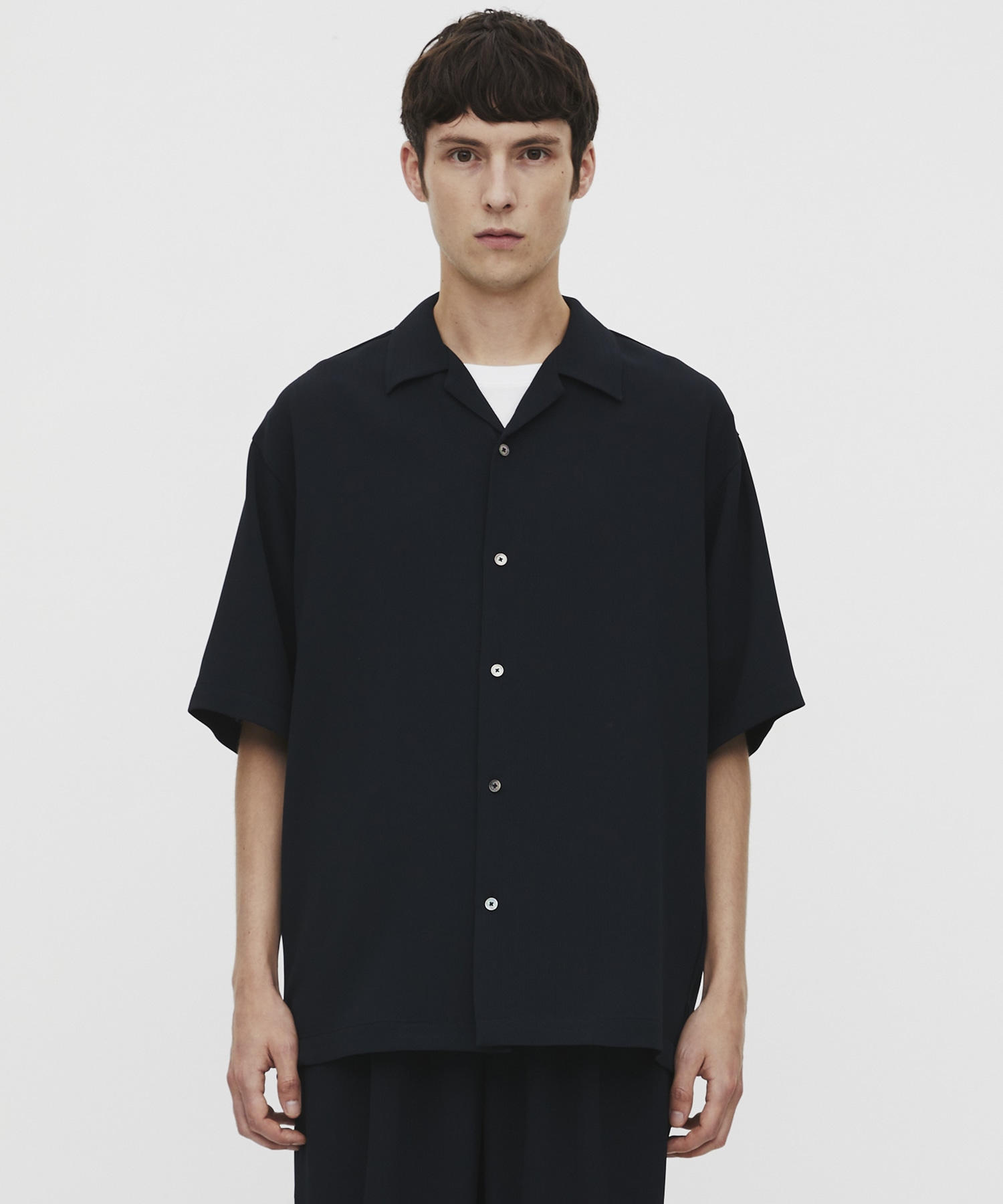 COLD DRY PLEATS オープンカラーシャツ