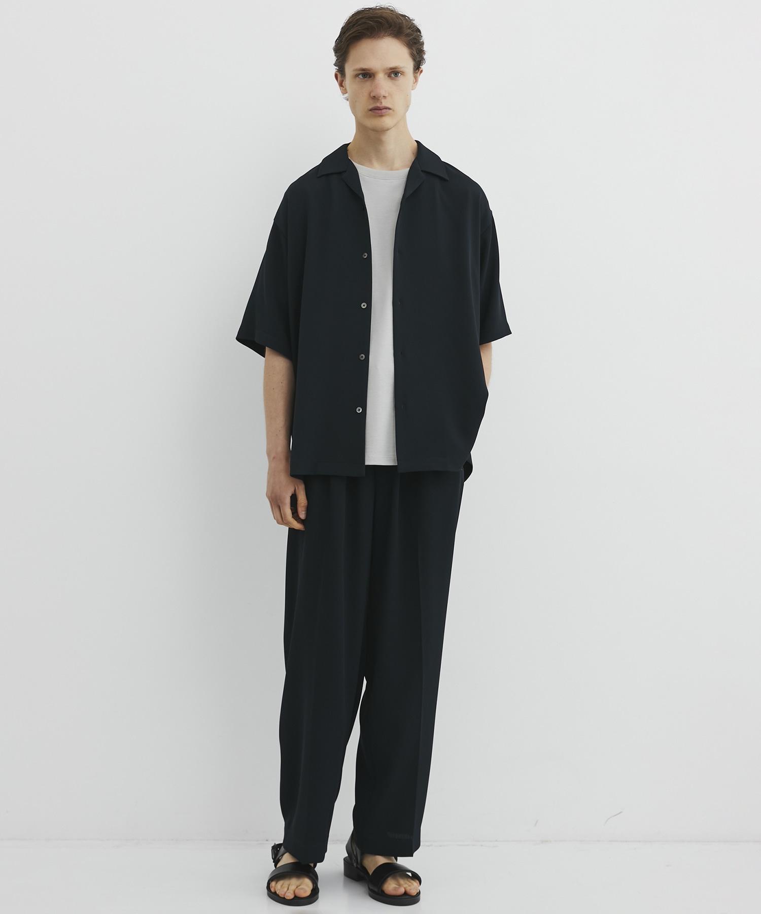 COLD DRY PLEATS オープンカラーシャツ
