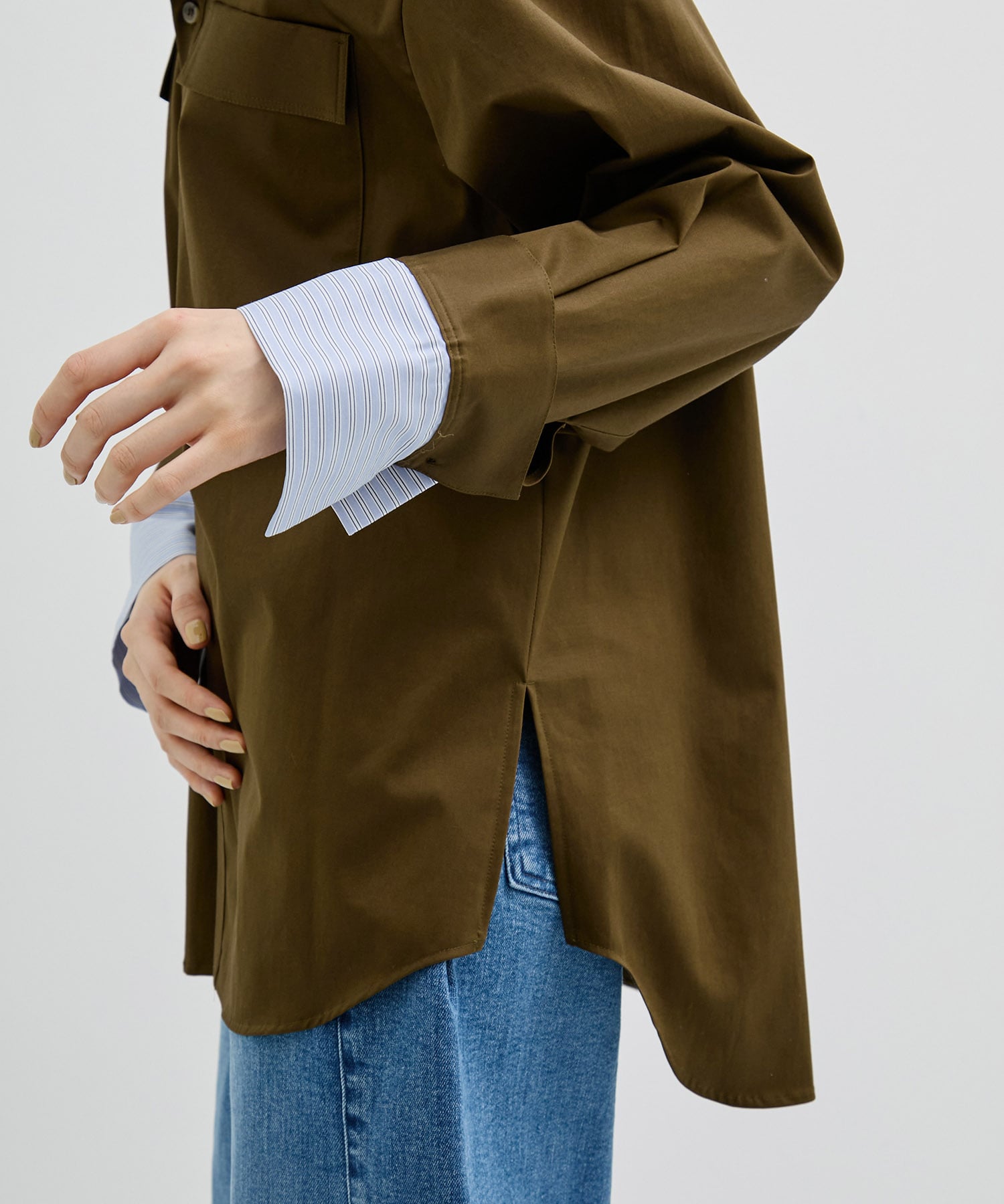 〈残りわずか〉レイヤーカフスオーバーシャツ