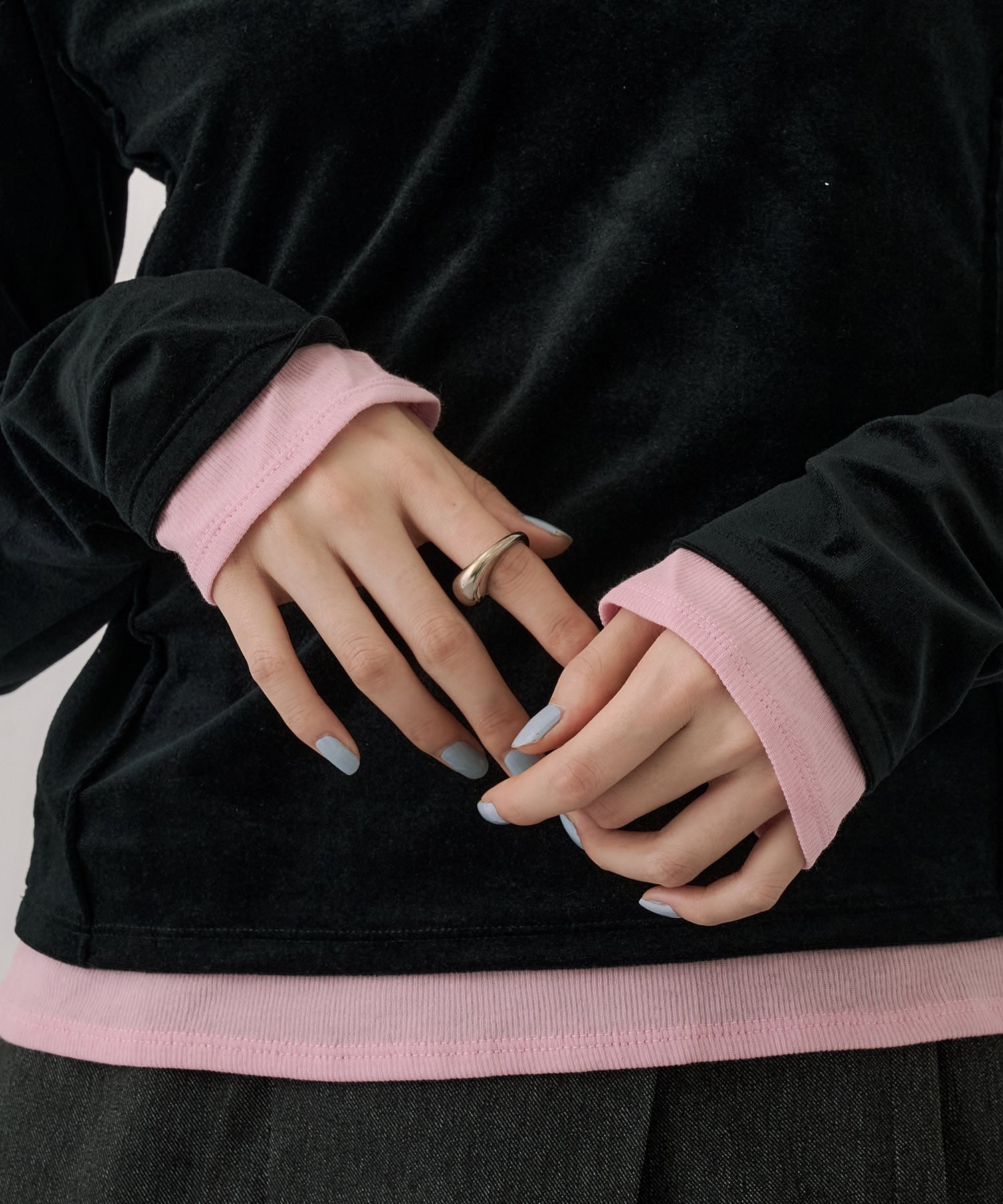 2WAYルーズフィットベロアトップス