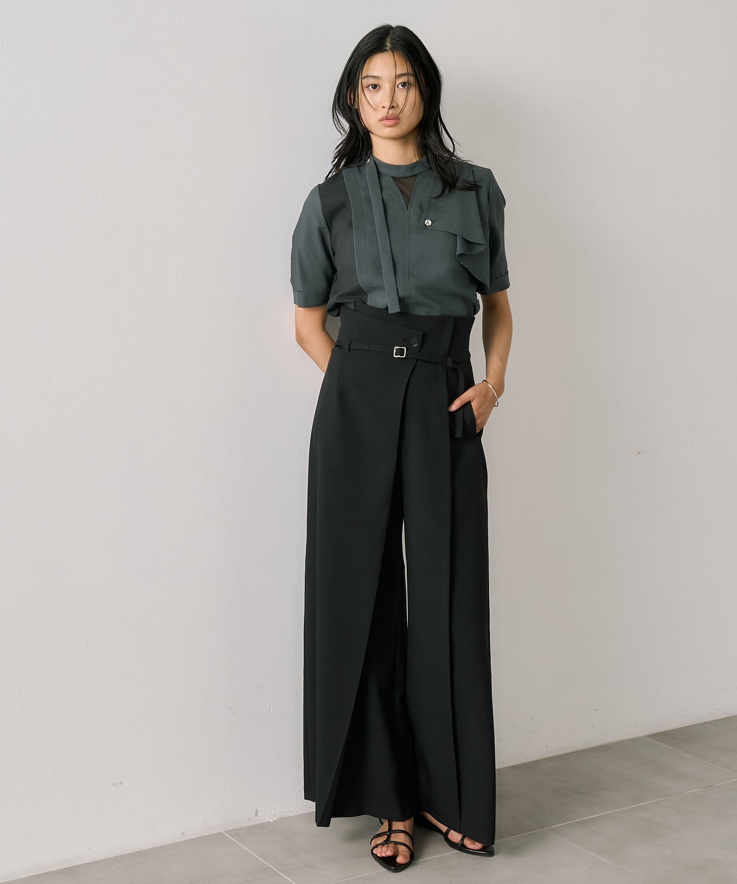 HAKAMAラップワイドパンツ