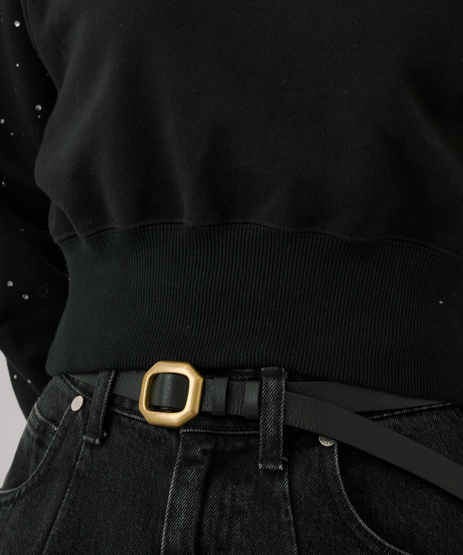 ラインストーンショートプルオーバー