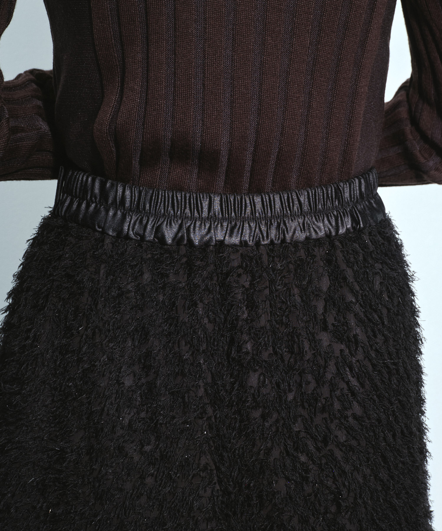 ファブリックレイヤードマキシスカート