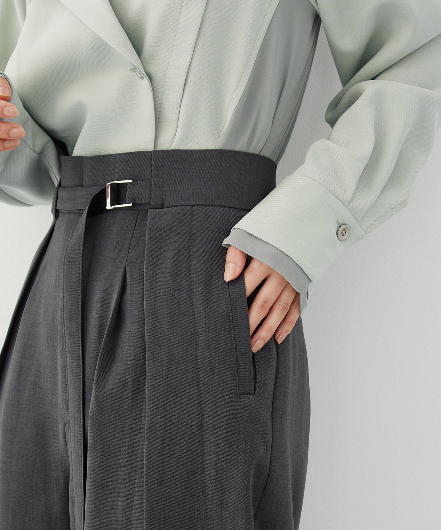 【セットアップ対応】ラップレイヤーワイドパンツ