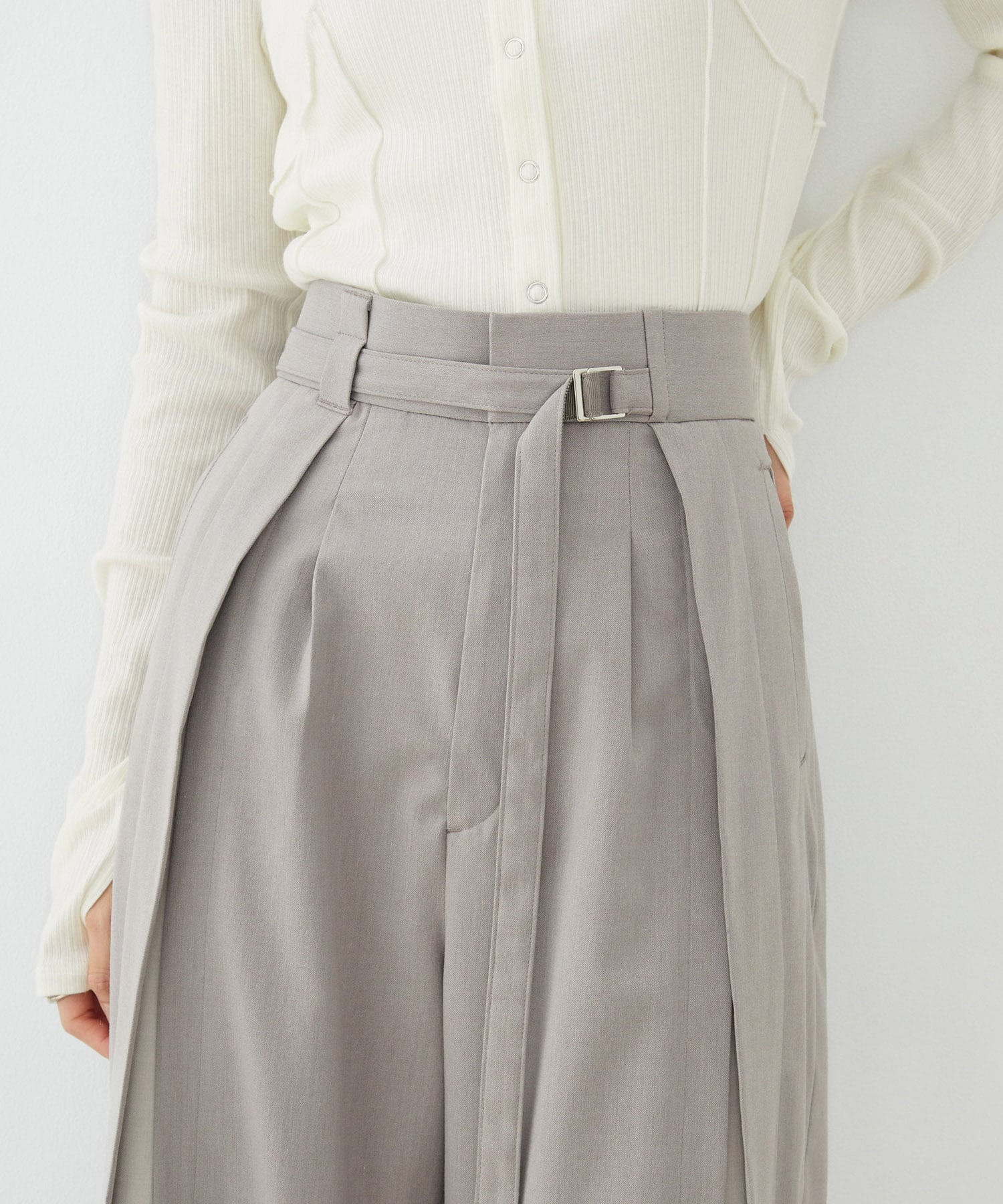 【セットアップ対応】ラップレイヤーワイドパンツ