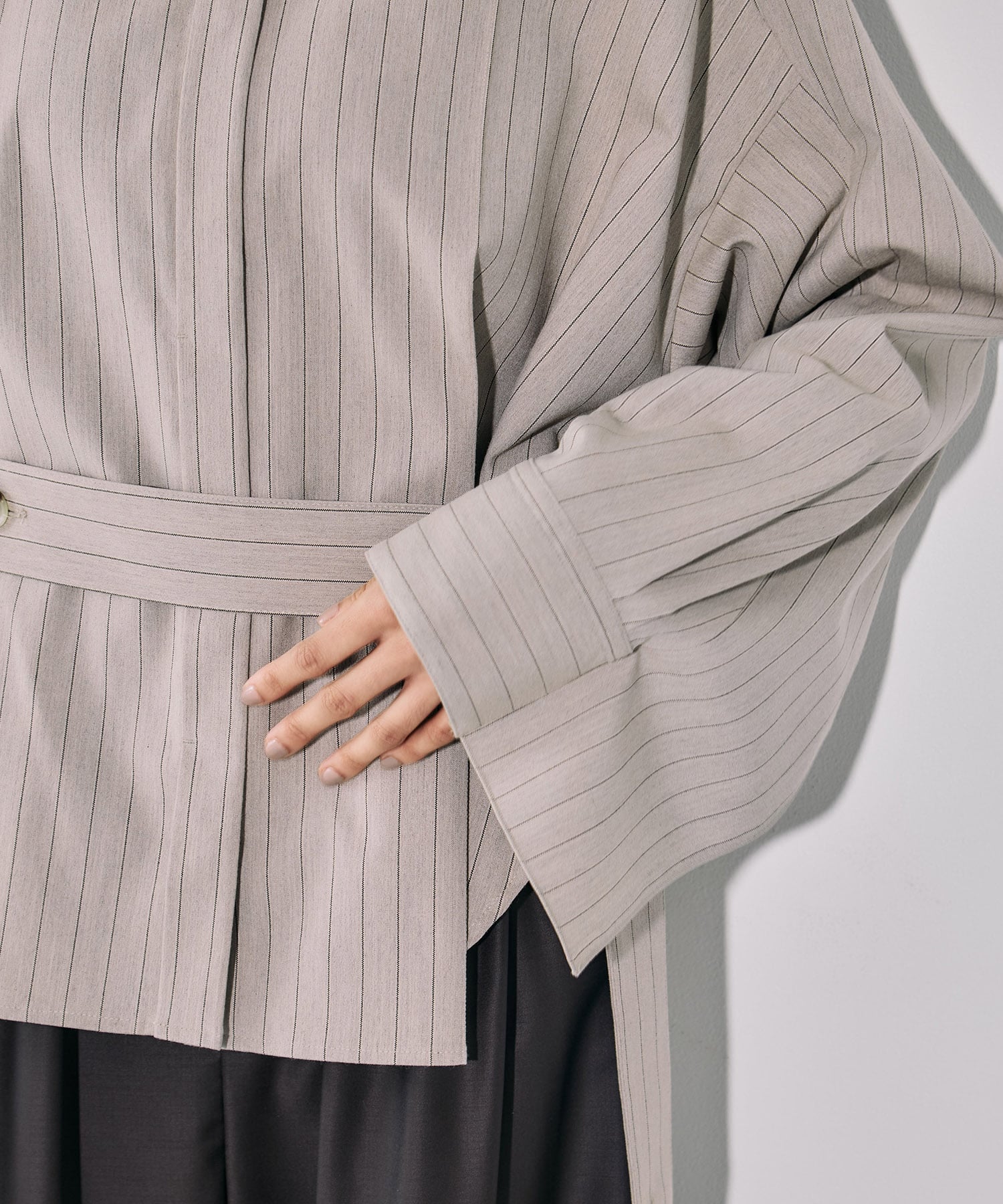 Belted Cape Detail Shirt