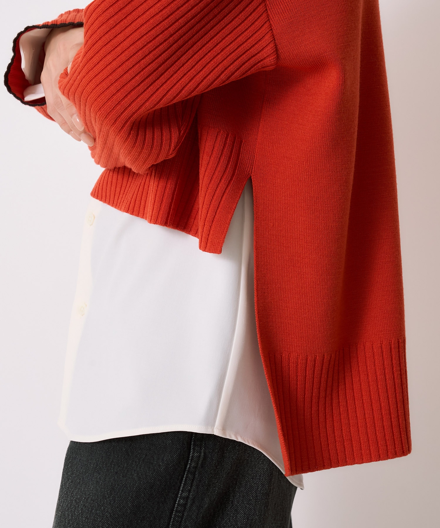 Wool100-ウォッシャブルタートルネックニット