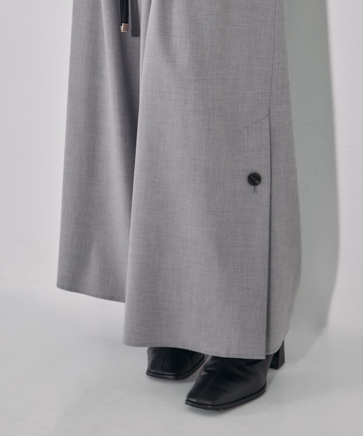 【セットアップ】リングベルトタックワイドパンツ