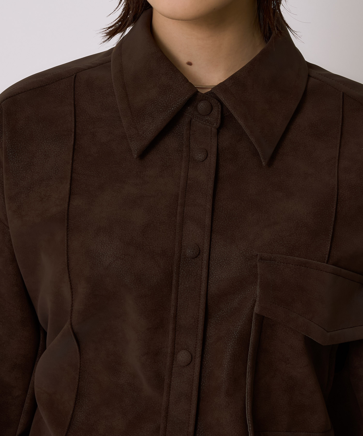 Oversized Suede Shirt