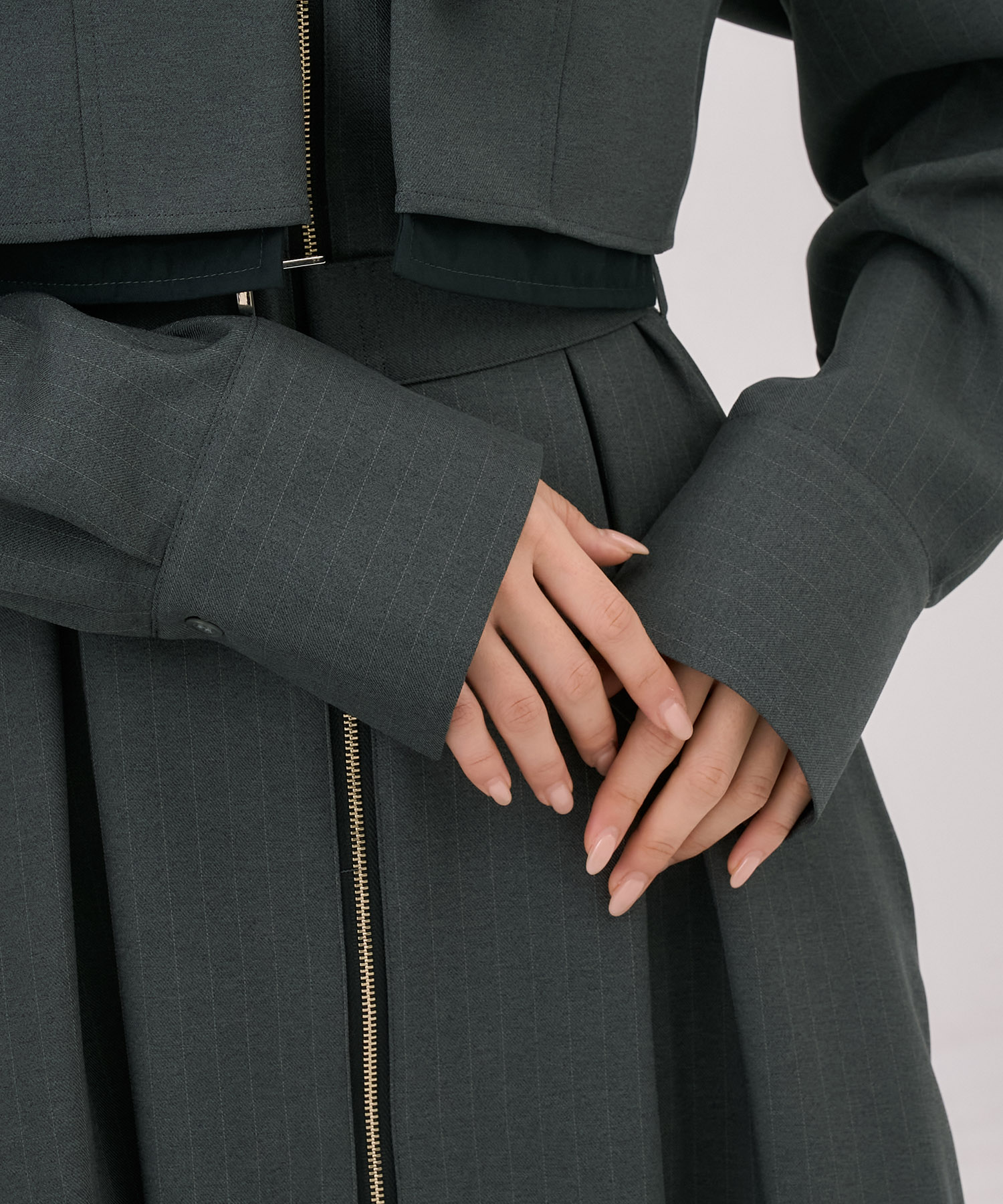 ポケットベストSETジッパーワンピース