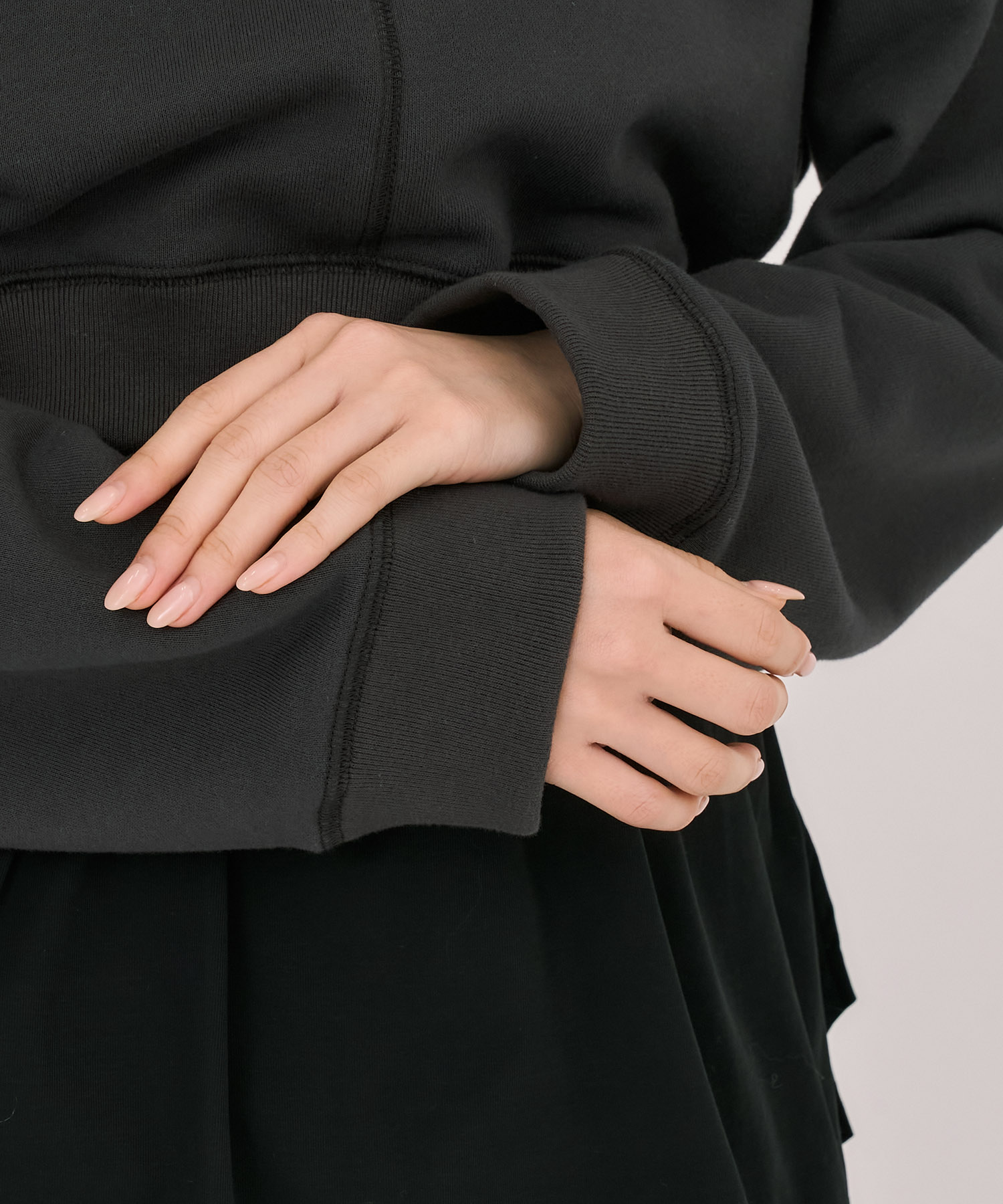 レイヤードスウェットプルオーバー