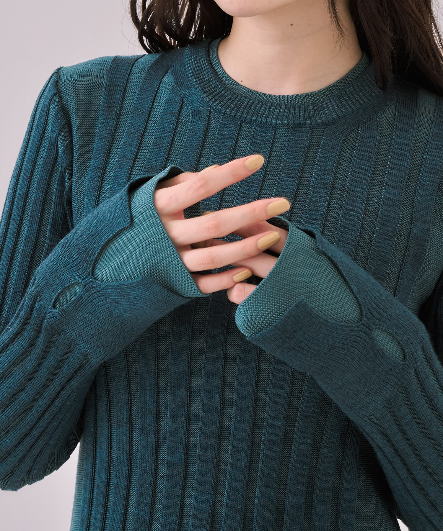 リップルレイヤーニット