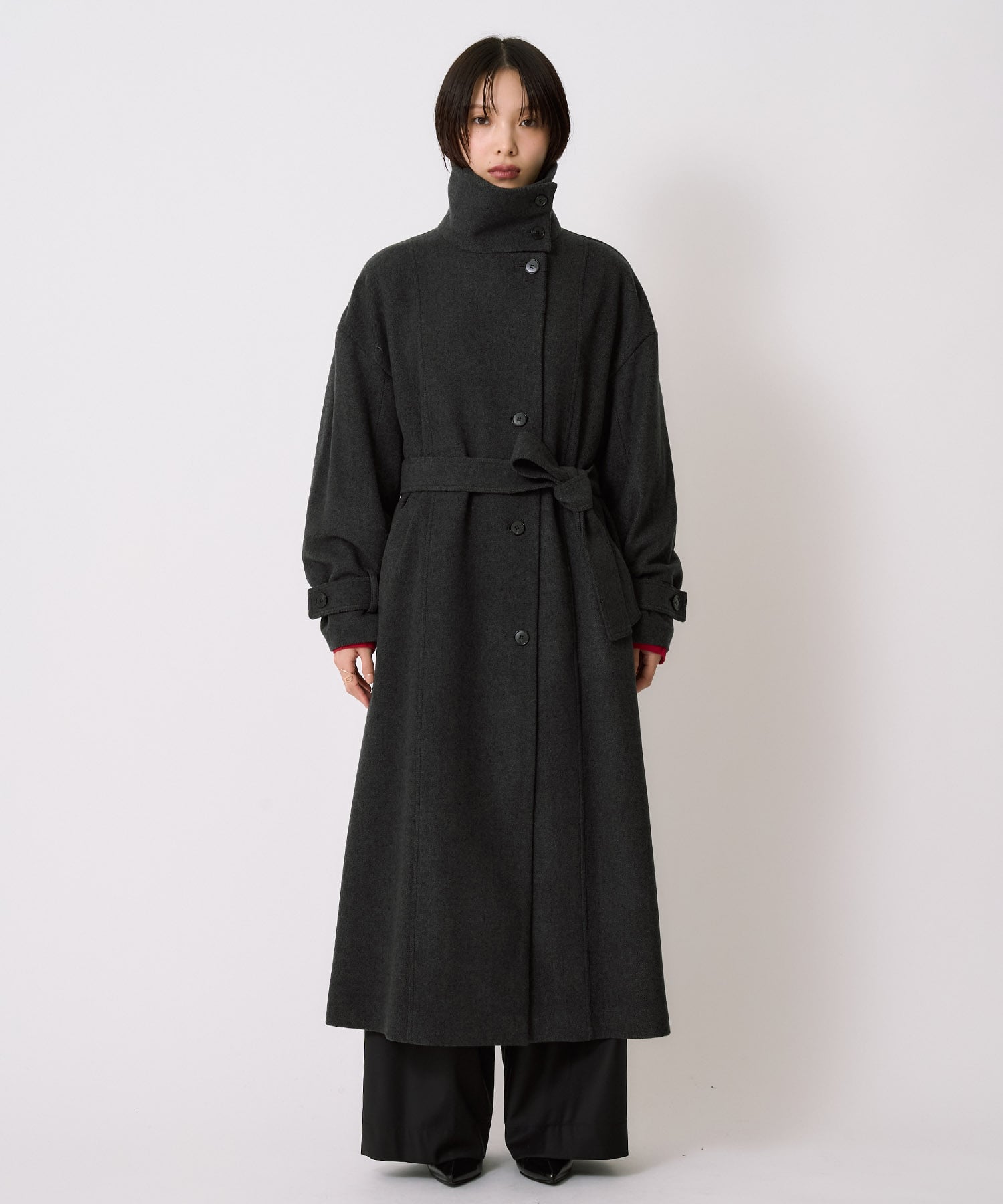 【WEB先行発売】スタンドカラーロングコート