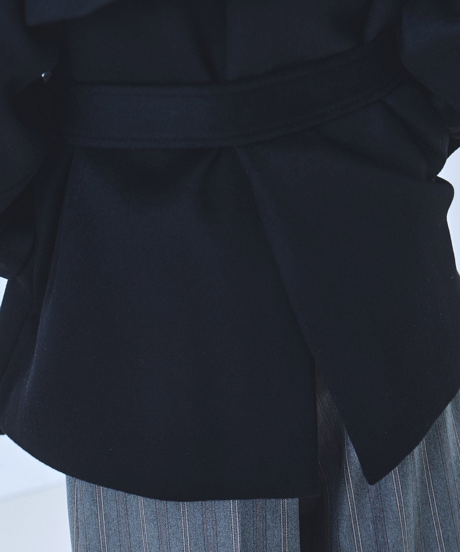 SUPER140ラペルショートコート