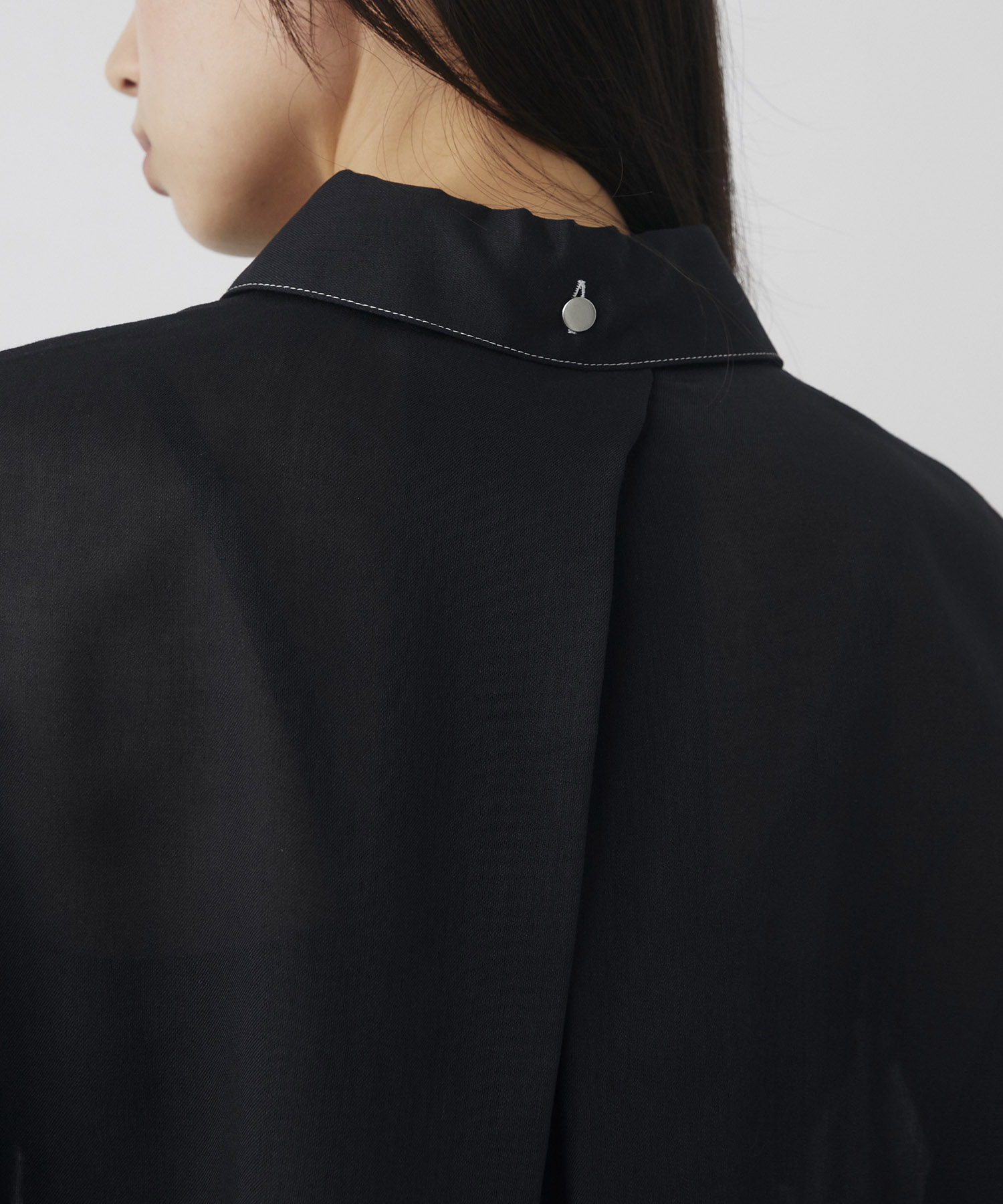 シアーデニムトリムシャツ