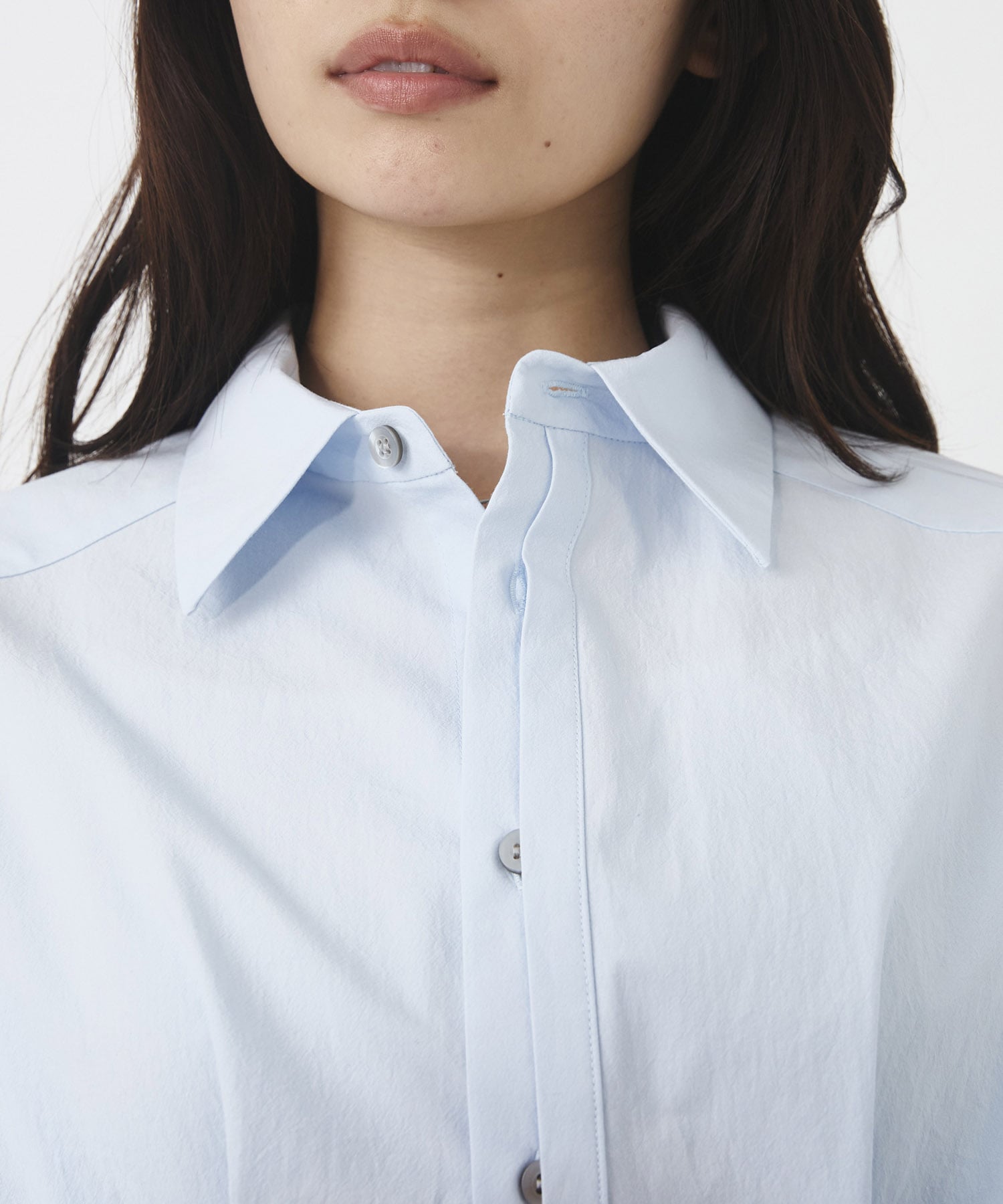 タックゴムシェイプベルトシャツ