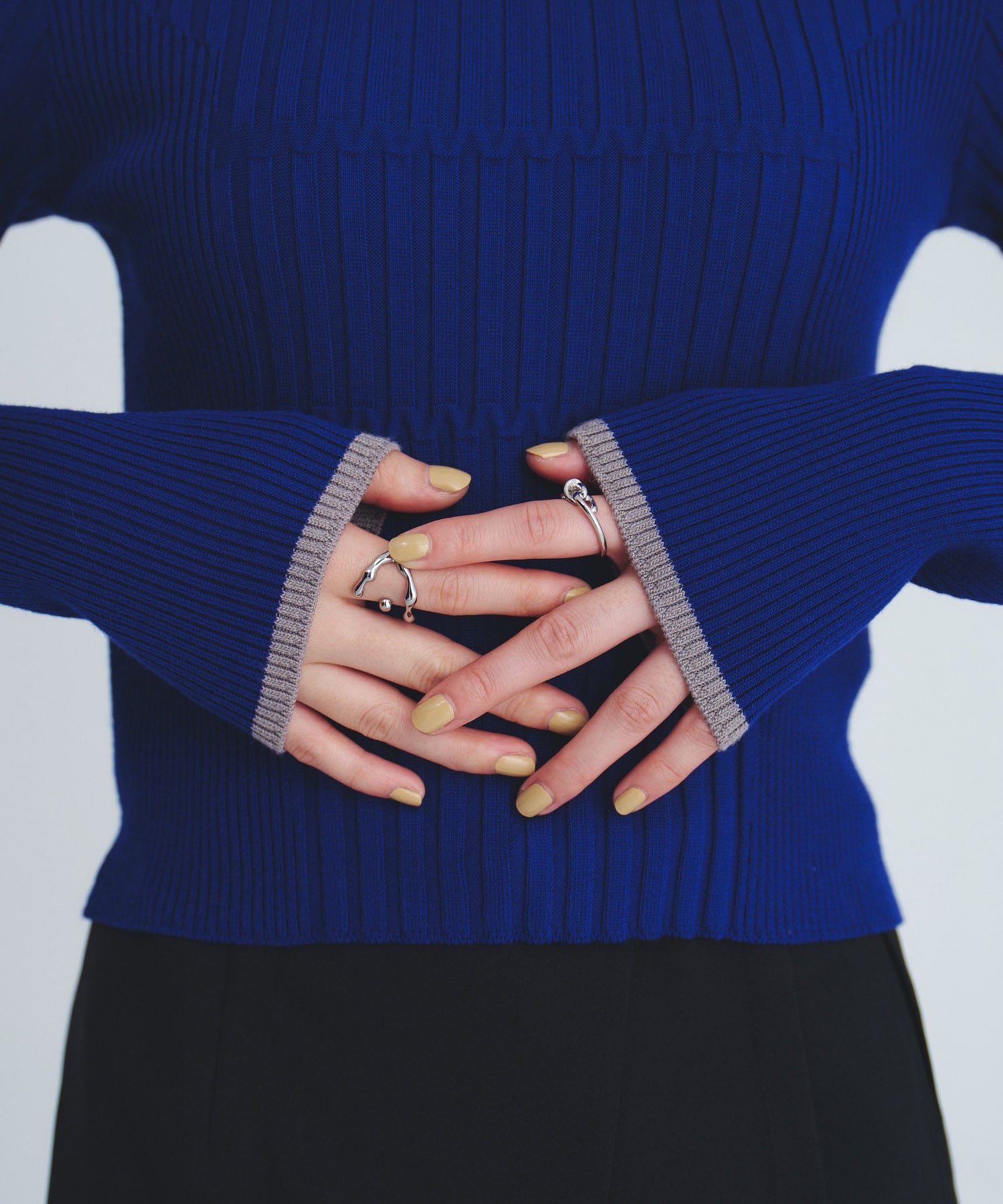 リップルボーダーニット