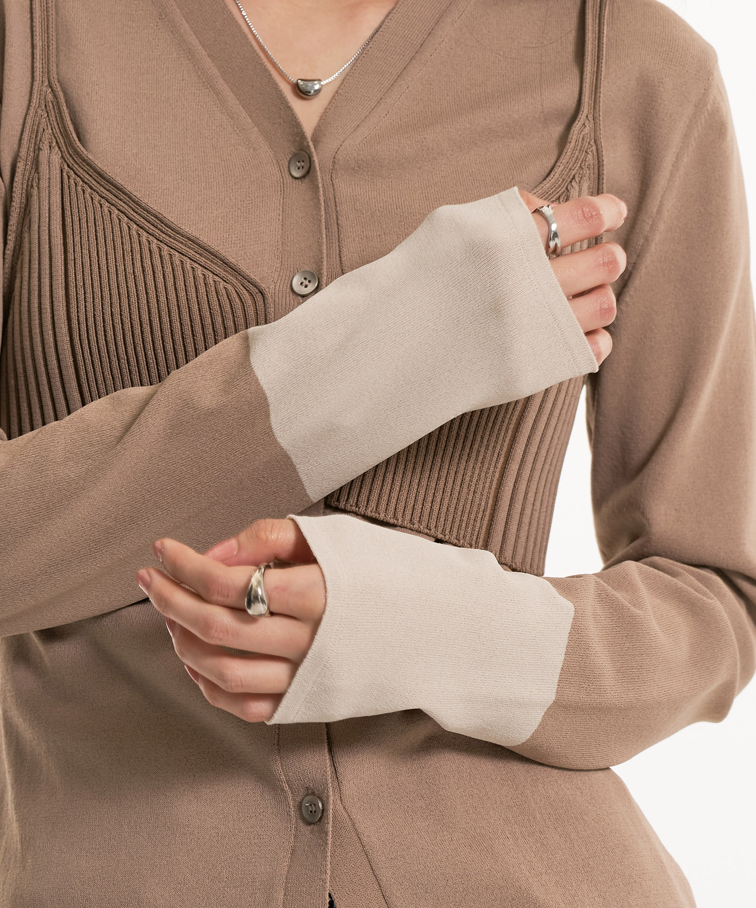 レイヤードビスチェカーデプルオーバー