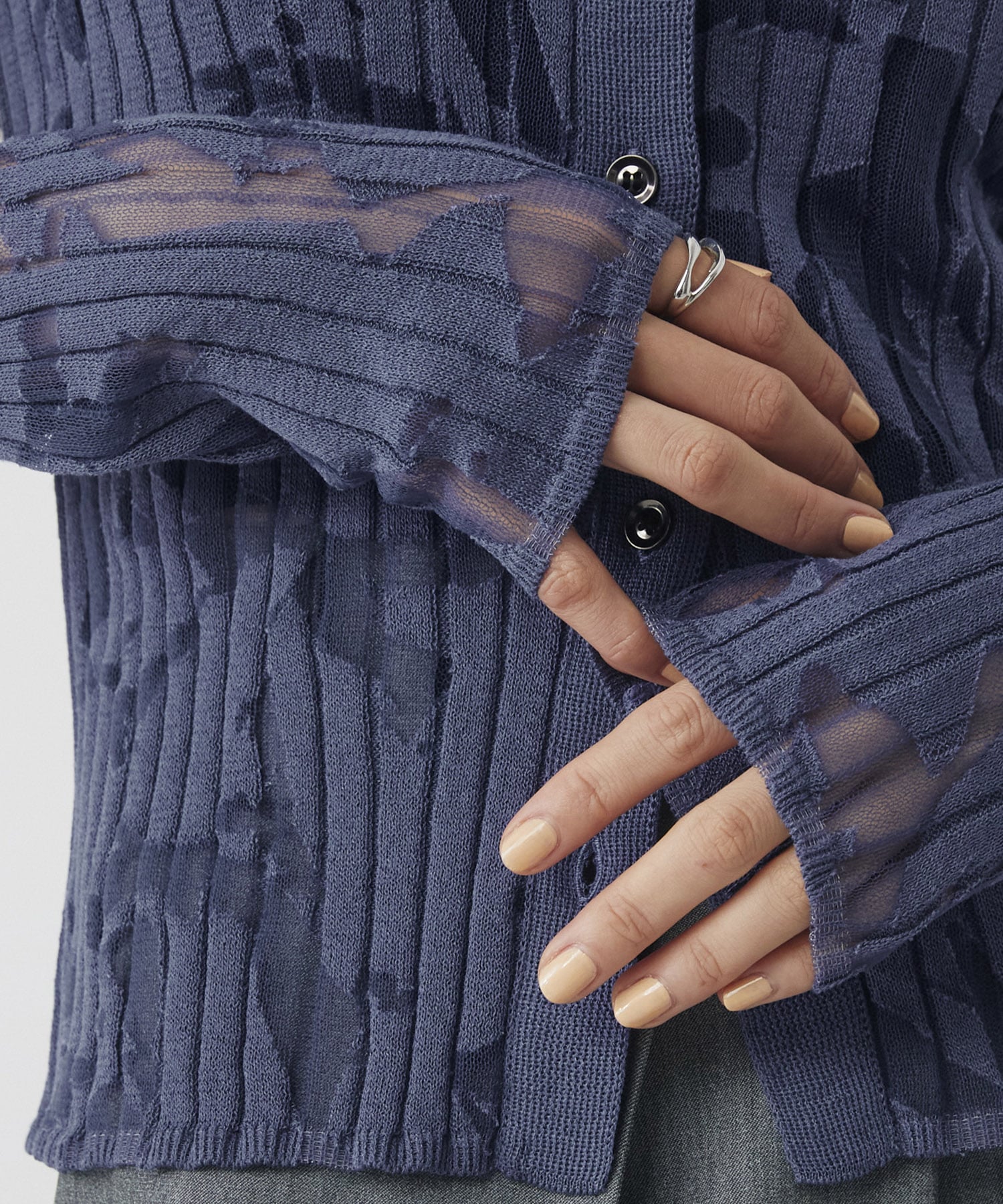 オパールニットカーデプルオーバー