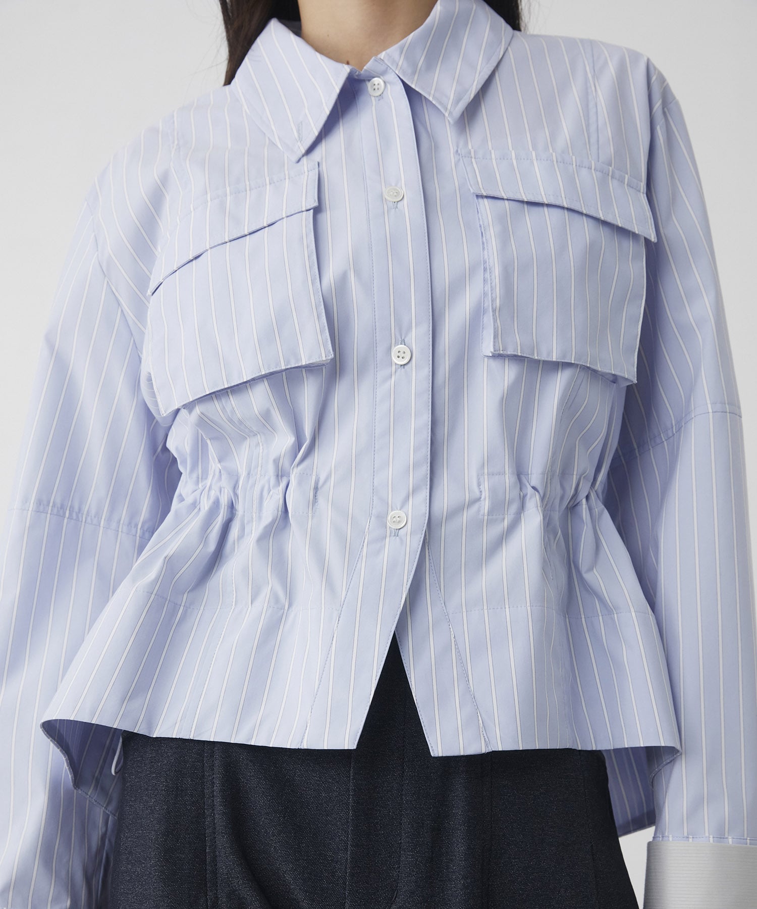 スタンドカラーシャツブルゾン