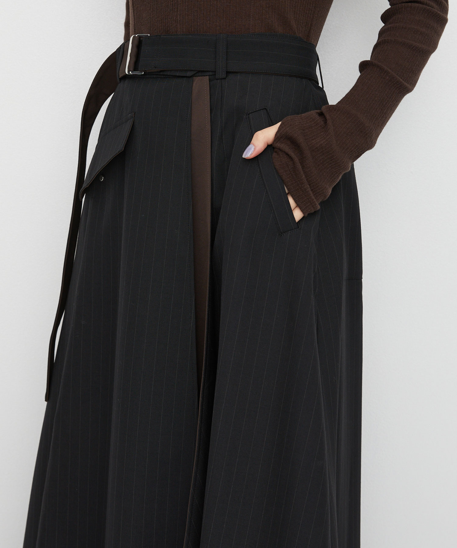 〈WEB限定カラー|数量限定〉ステップラップフレアスカート