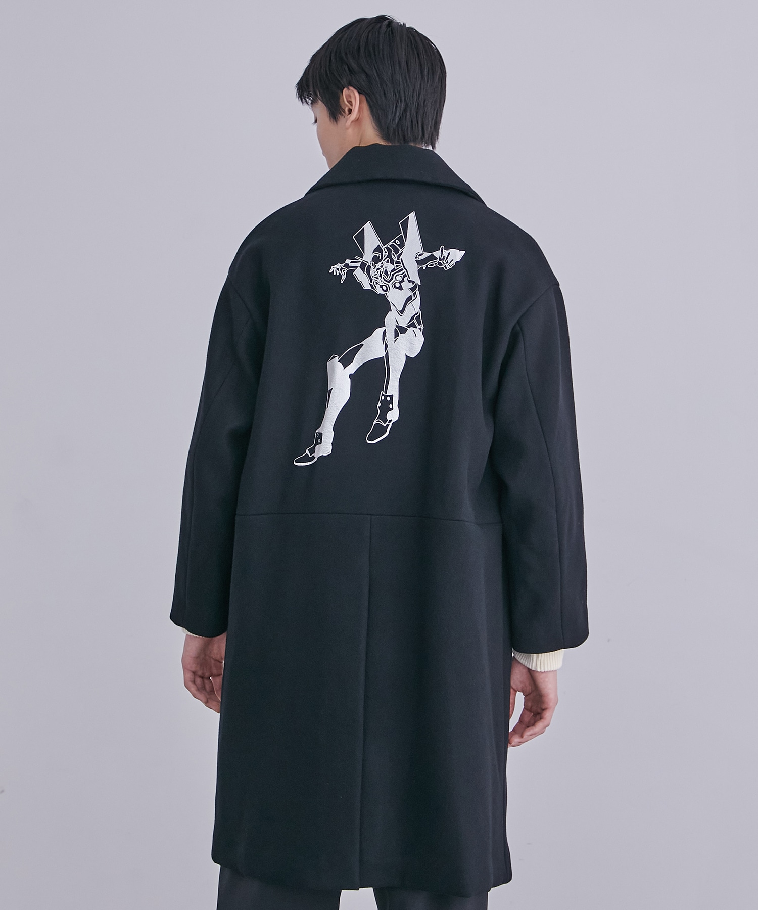 EVANGELION chesterfield coat(2 BLACK): : メンズ｜UNITED TOKYO ...