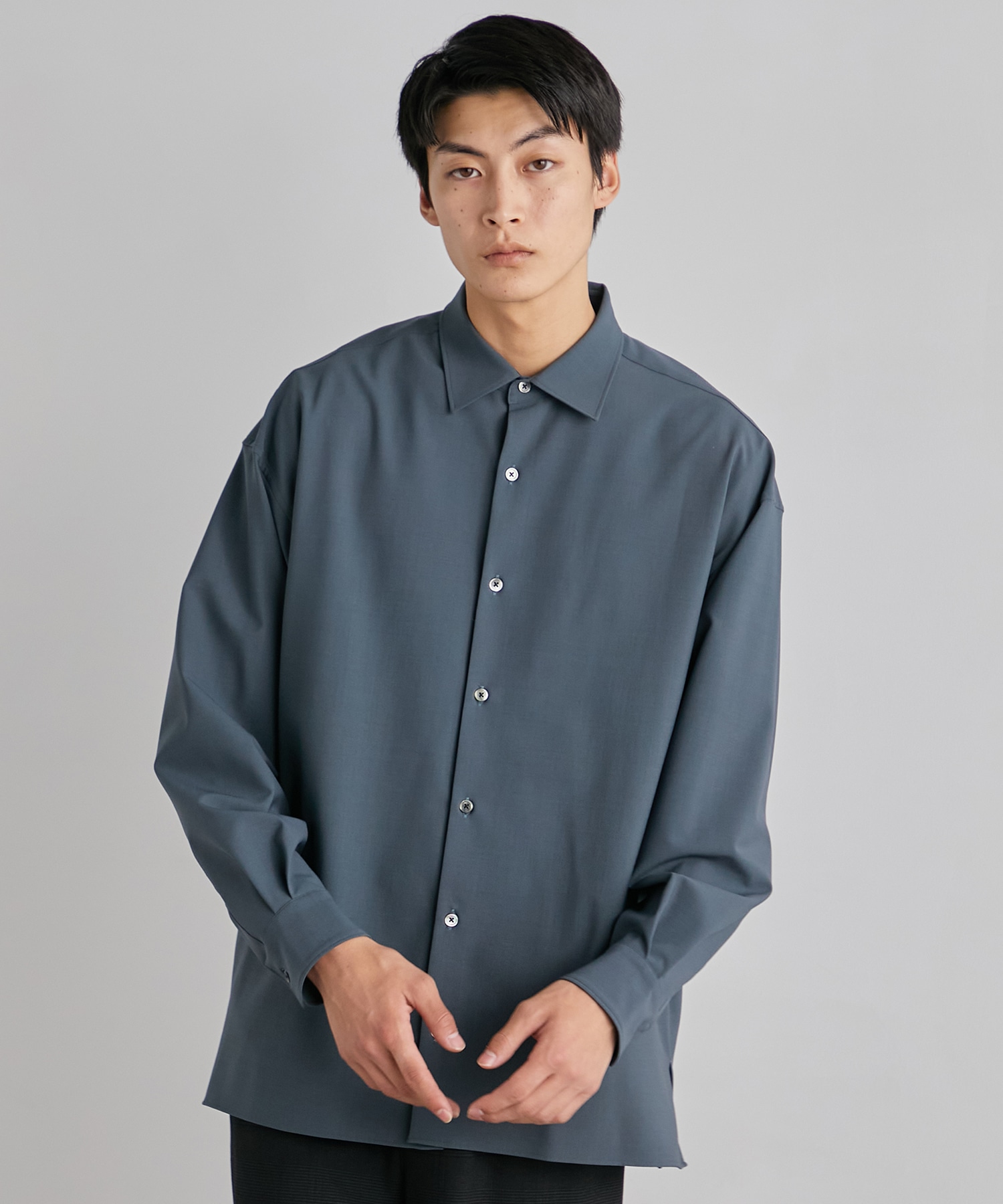 POWER STRETCH WOOL リラックスL/Sシャツ