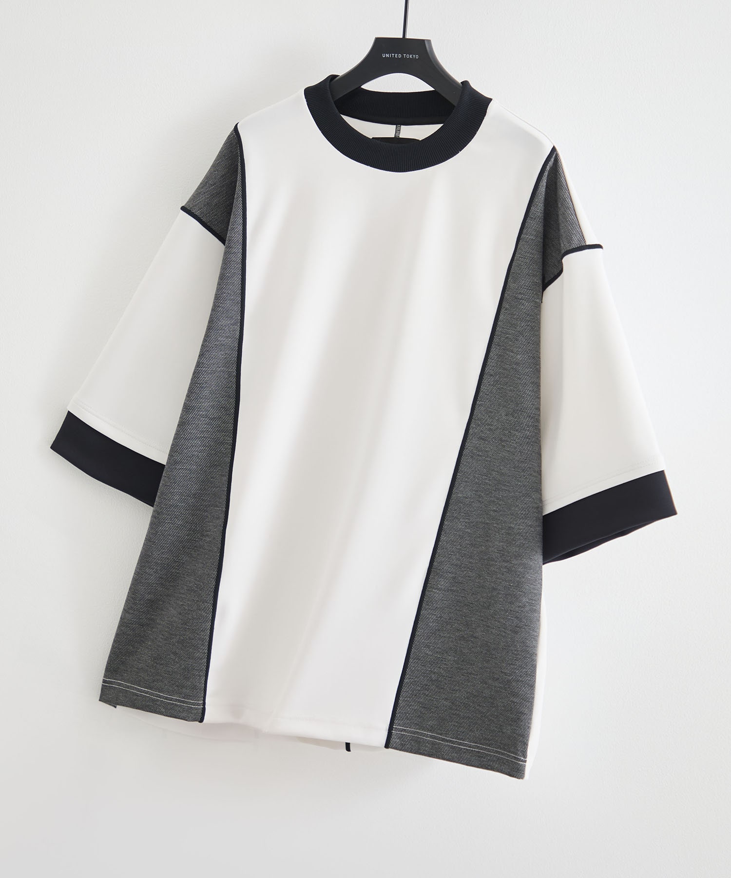 コントラストステッチ バイカラーTシャツ(1 LIGHT GREY): : メンズ｜UNITED TOKYO ONLINE STORE