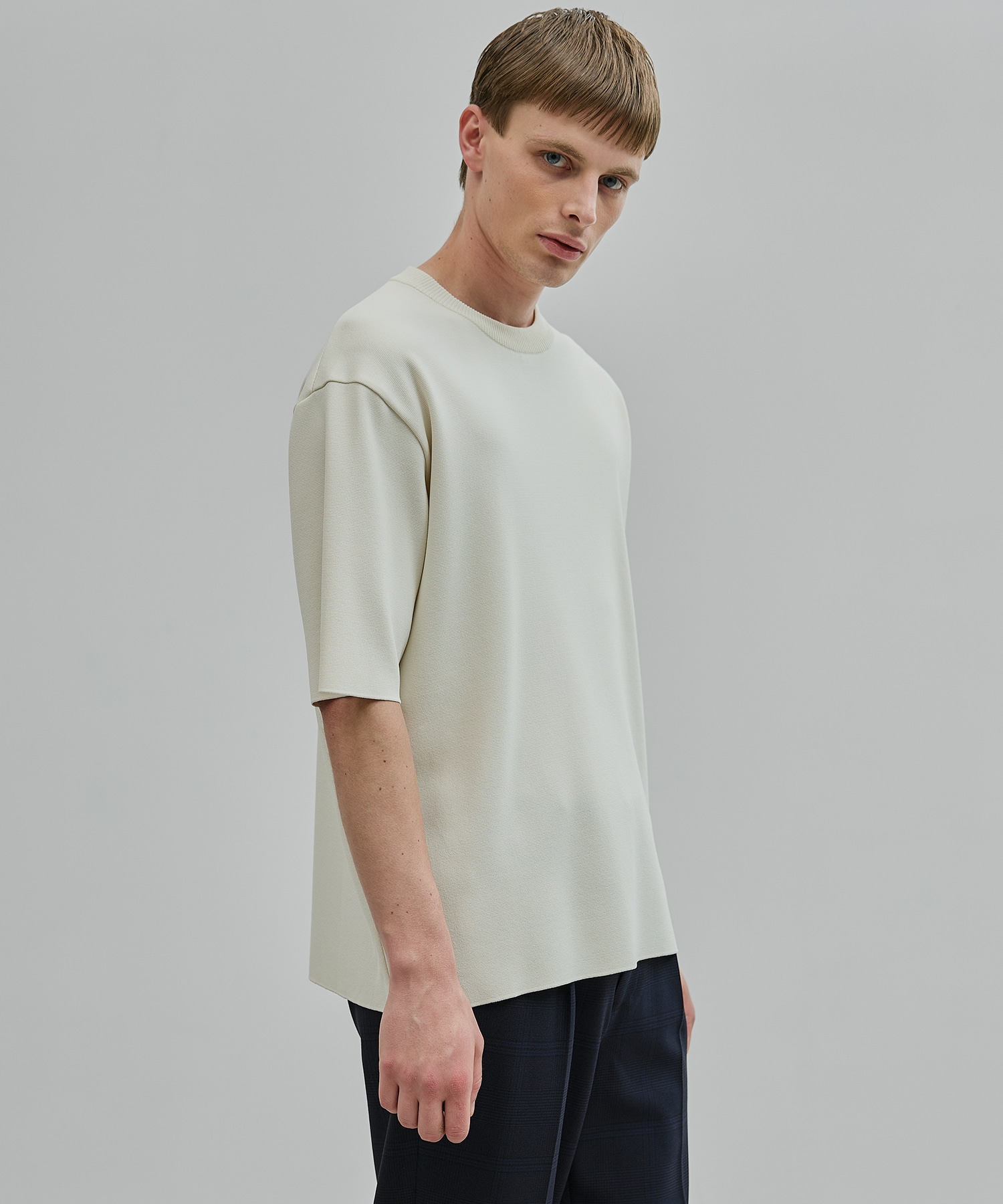 18G サーブルストレッチクルーネックTee