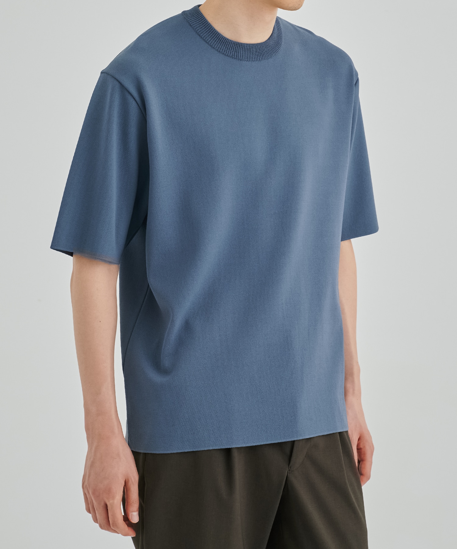 〈残りわずか｜再入荷なし〉18G サーブルストレッチクルーネックTee