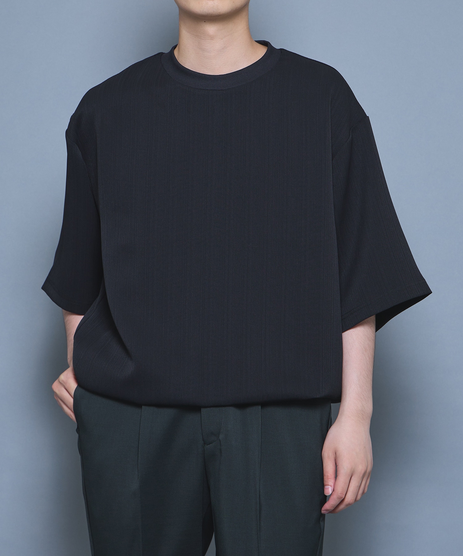 CORD PLEATS Tシャツ