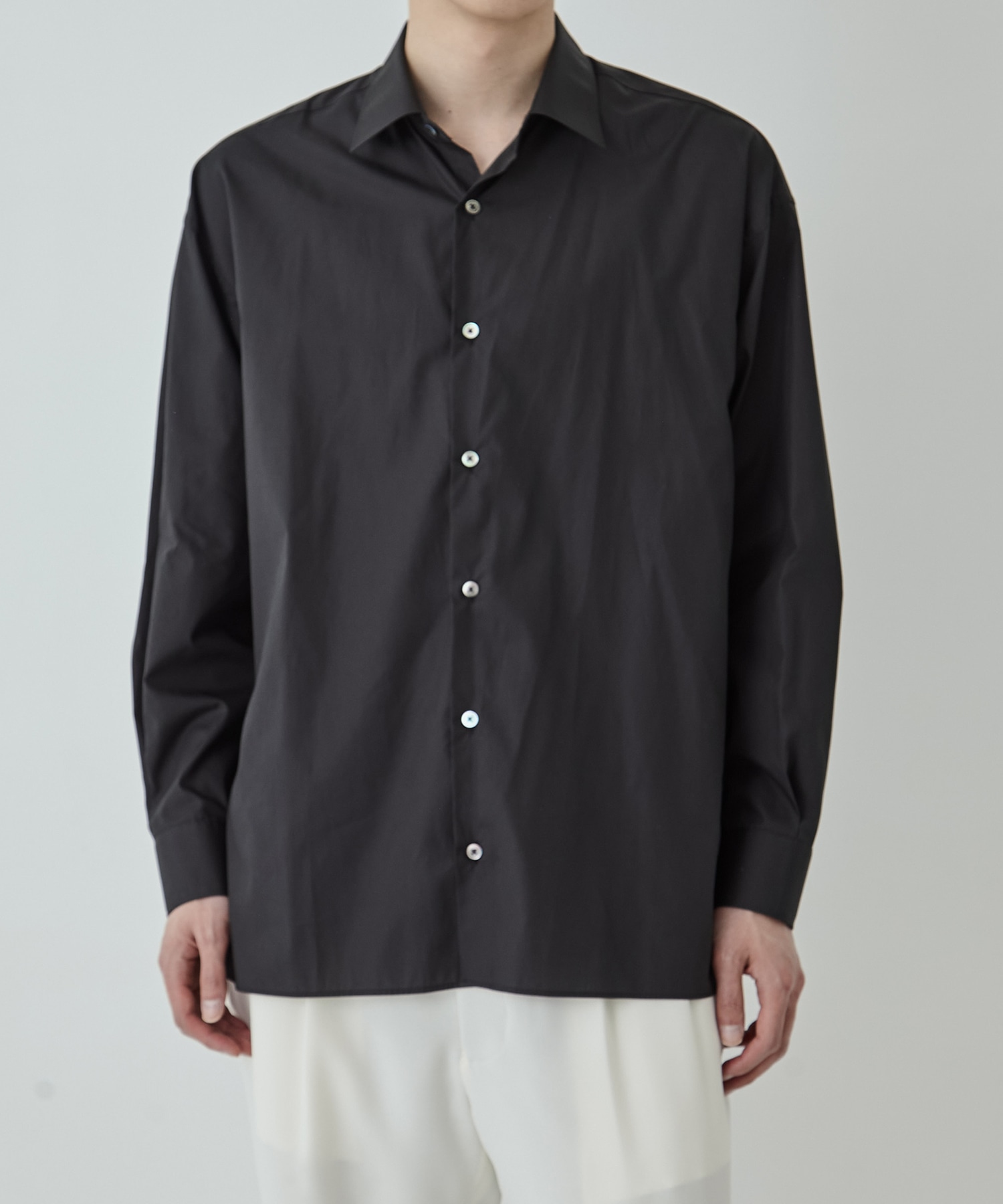 〈残りわずか｜再入荷なし〉200/2 コットン リラックスシャツ