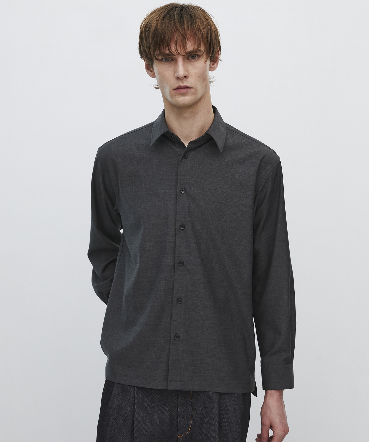 〈2026SS｜残りわずか｜再入荷なし〉SUPER 140's SCALE OFF WOOL シャツ