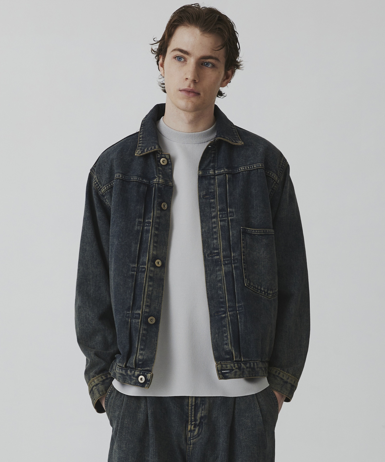 オーバーダイデニム ジャケット
