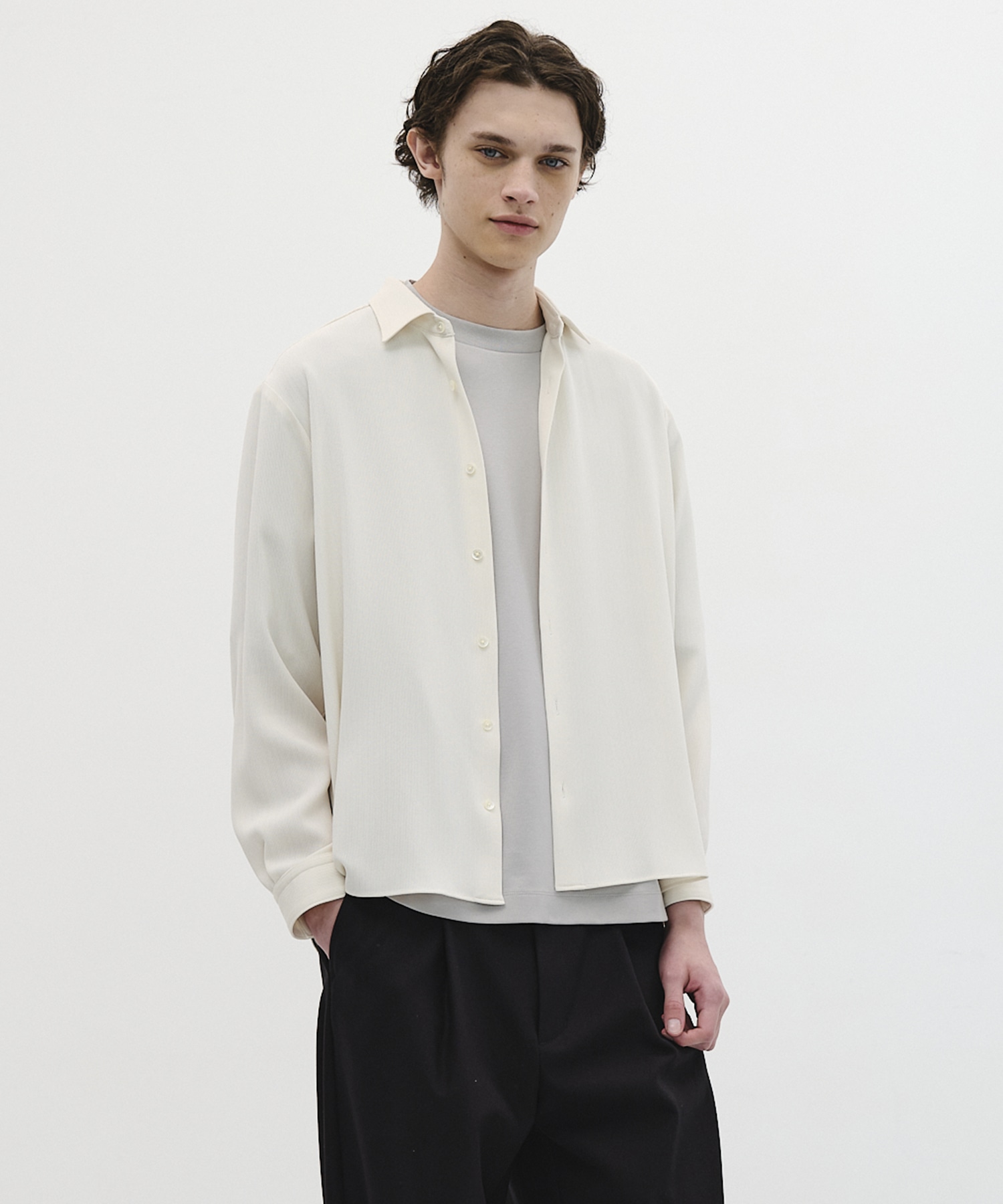 COLD DRY PLEATS ロングスリーブシャツ