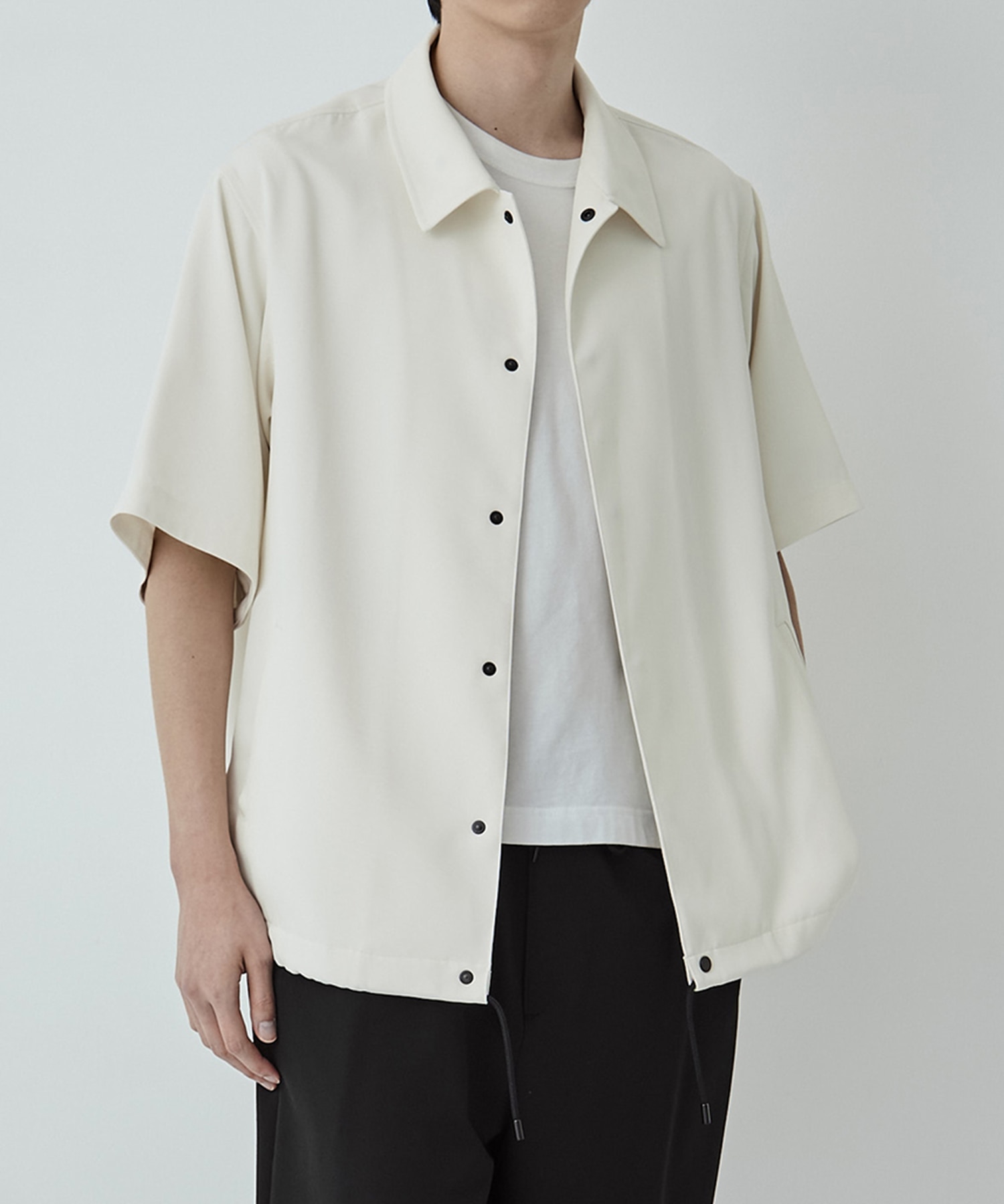 COLD DRY ショートスリーブブルゾン(1 OFF WHITE): : メンズ