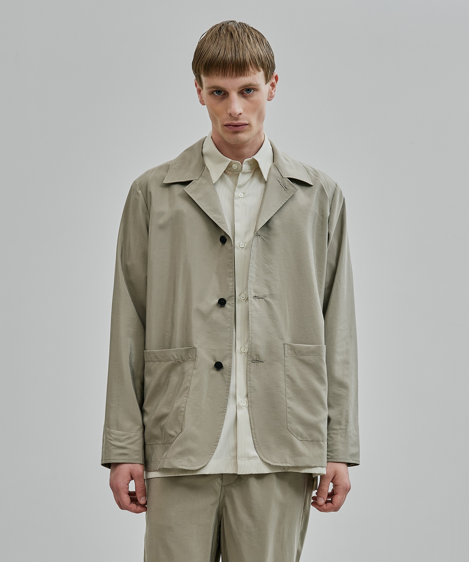 〈残りわずか｜再入荷なし〉サンドウォッシュシルクナイロン カバーオール