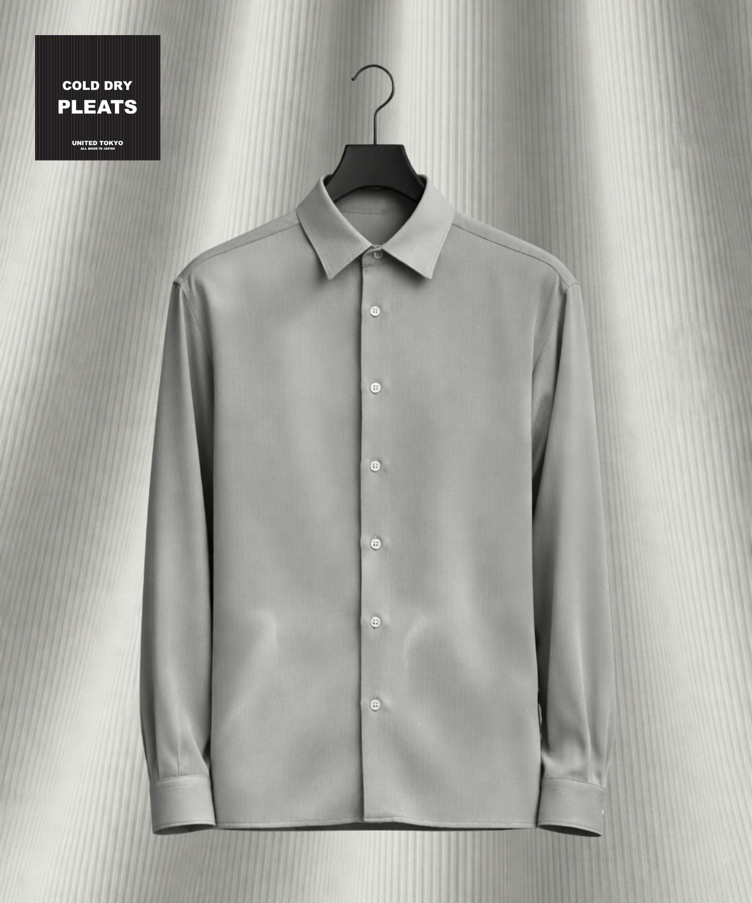 COLD DRY GRADATION PLEATS ロングスリーブシャツ