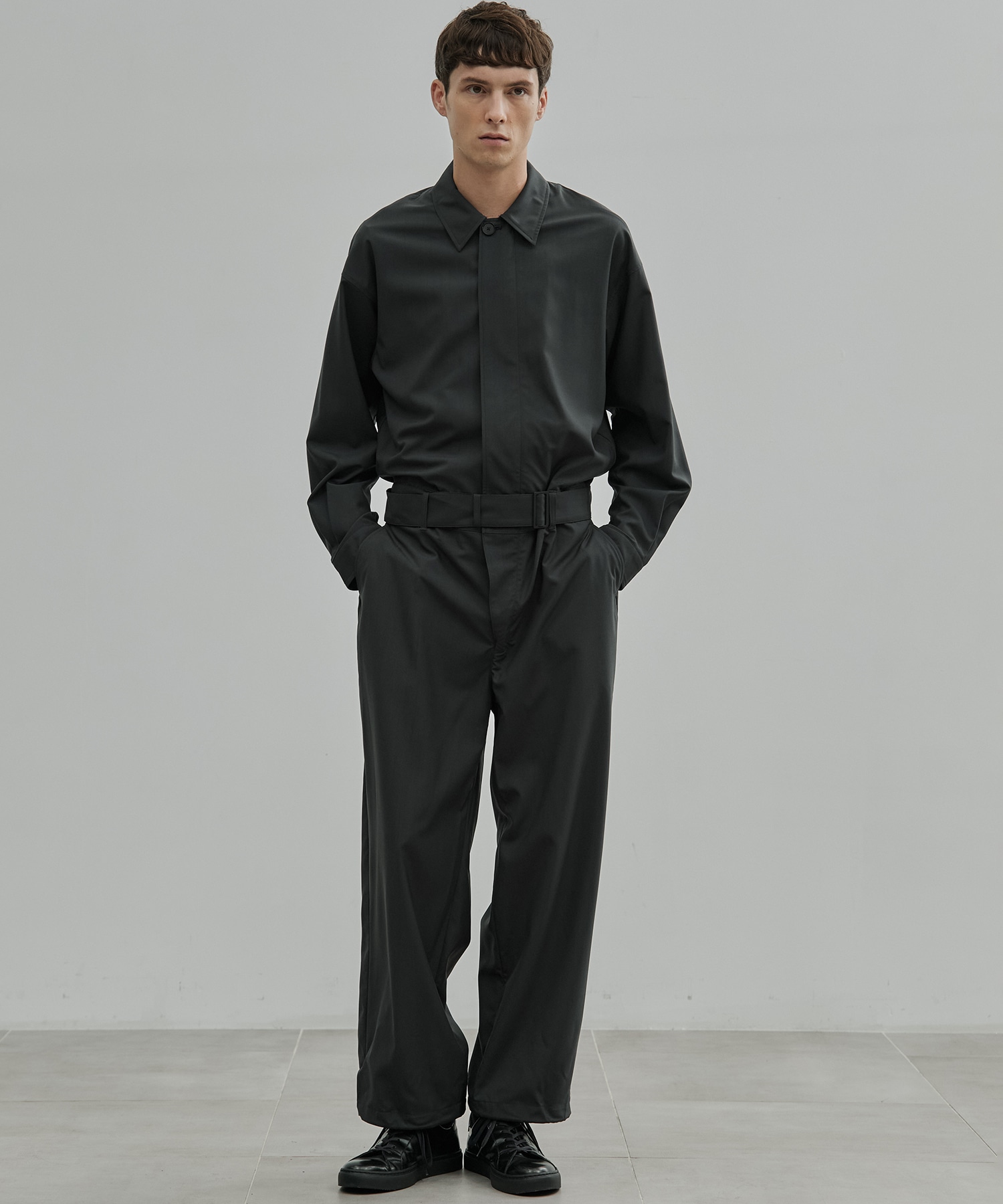 Super120s Wool Typewriter Jumpsuit