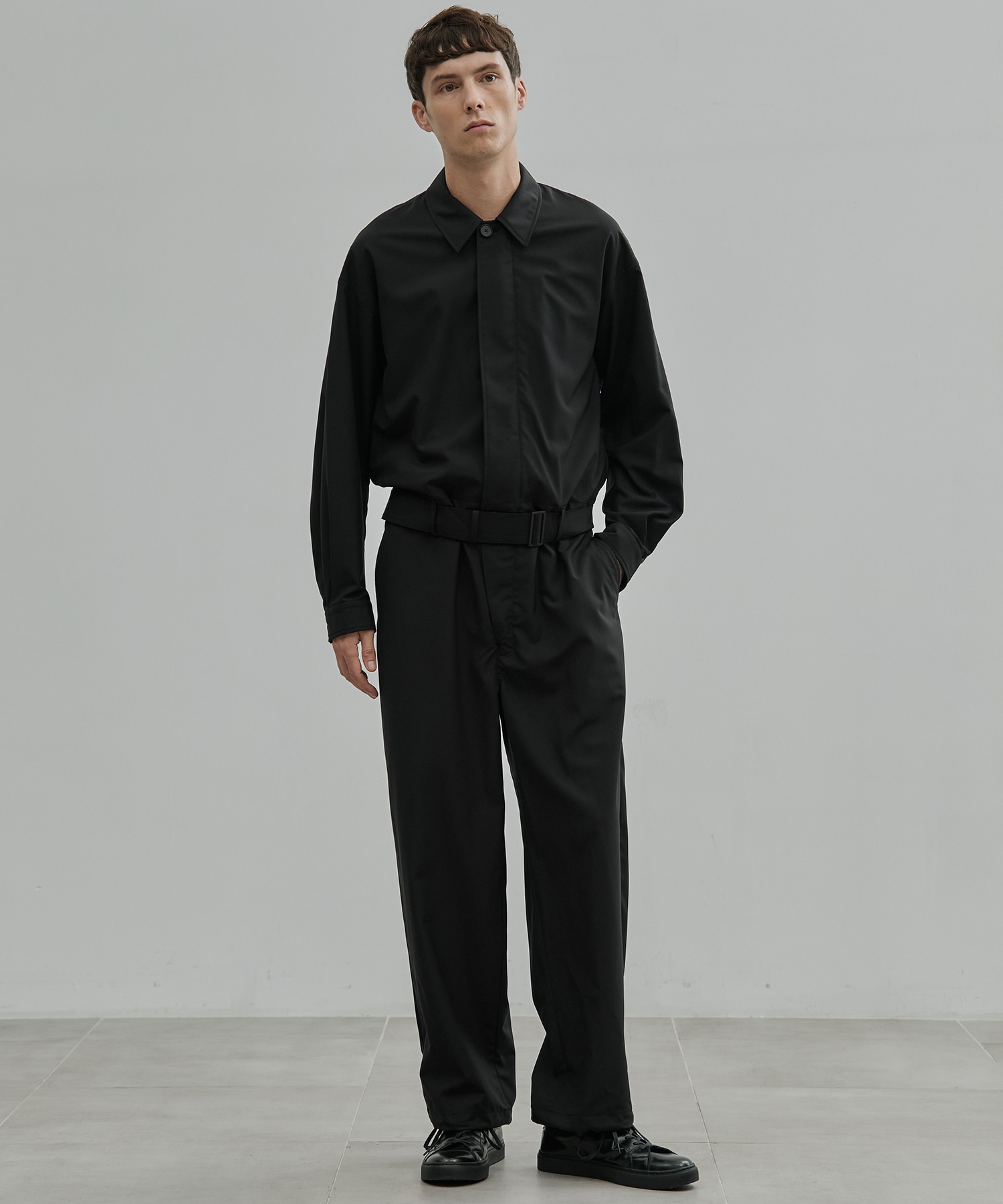 Super120s Wool Typewriter Jumpsuit