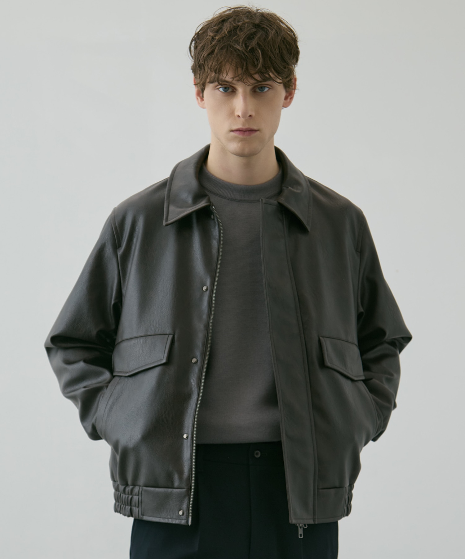 VINTAGE LEATHER ブルゾン