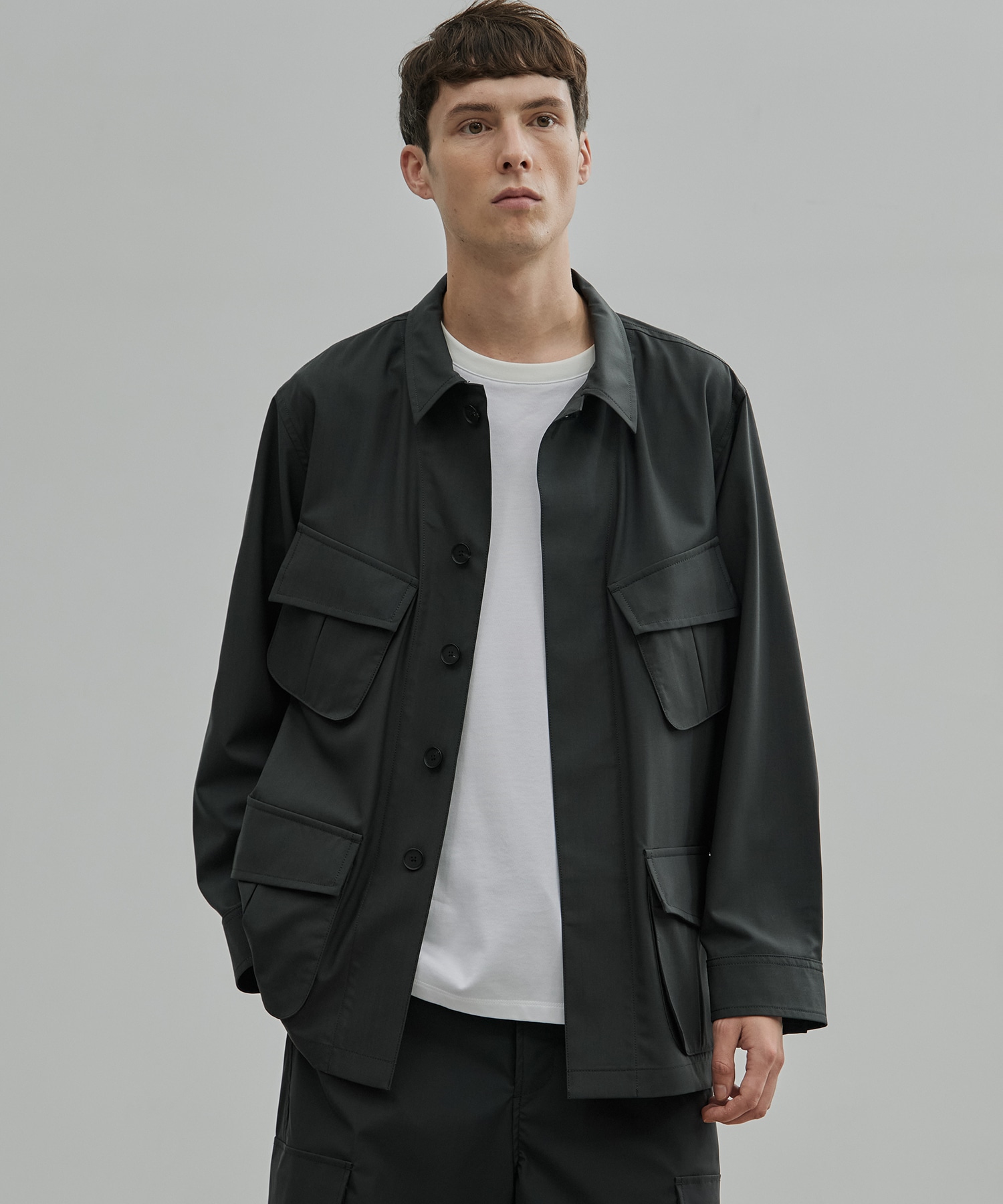 Super120s Wool Typewriter Fatigue Jacket